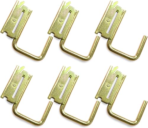 ENJ E Track J Hook E Track Accesorios para remolque cerrado, taller y garaje, carga máxima de 1200 libras, 6 unidades