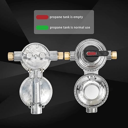 Miniatura 5 de Onlyfire - Regulador de cambio automático de propano de 2 etapas, regulador de gas LP, remolques de caravana, reguladores de propano de doble etapa