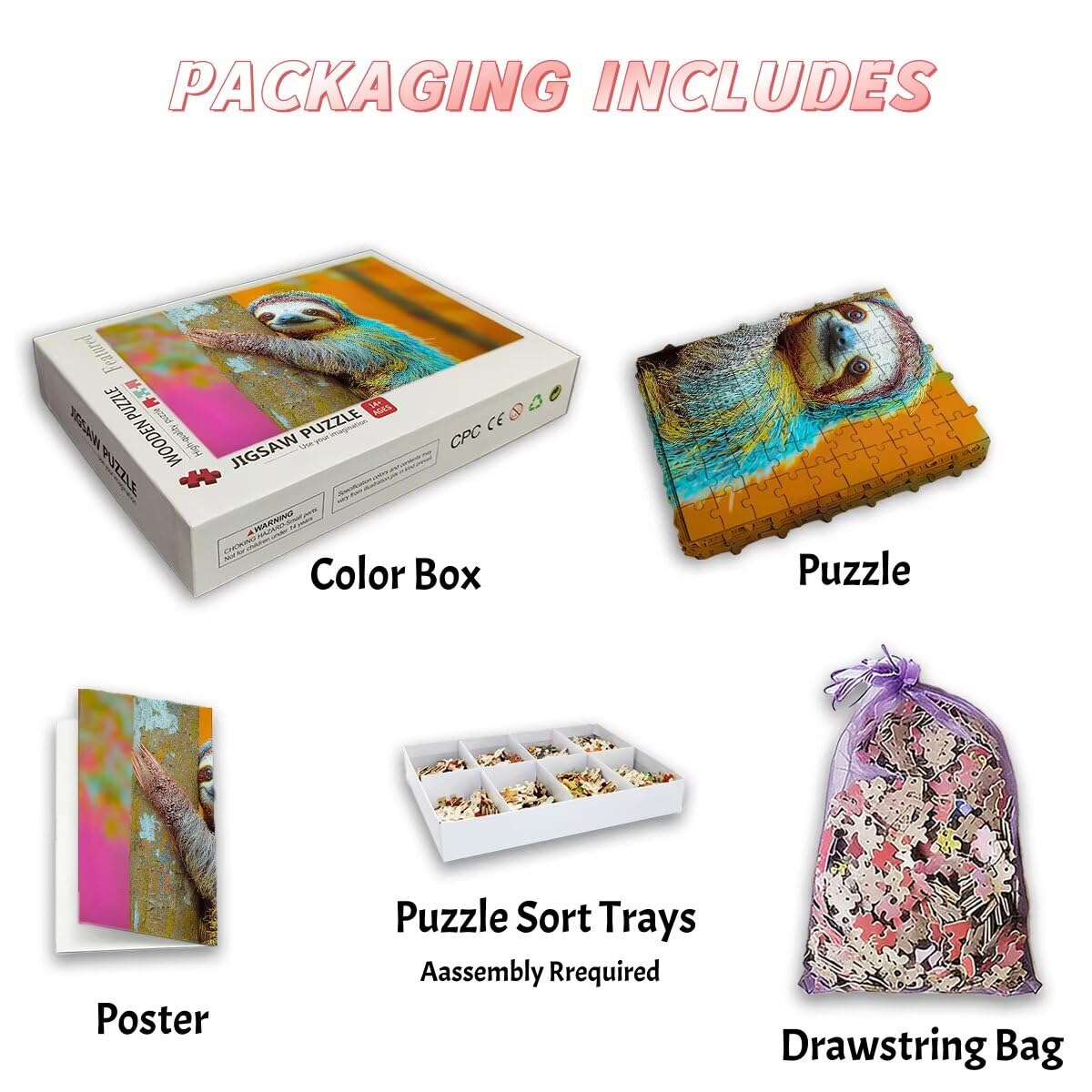 Puzzle 5000 sztuk dla dorosłych zwierząt, drzewo logiczne, puzzle 5000 sztuk dla dorosłych, drewniane puzzle z pudełkiem na prezent rozmiar 156 x 105 cm, wyzwanie puzzle dla całej rodziny, prezent dla