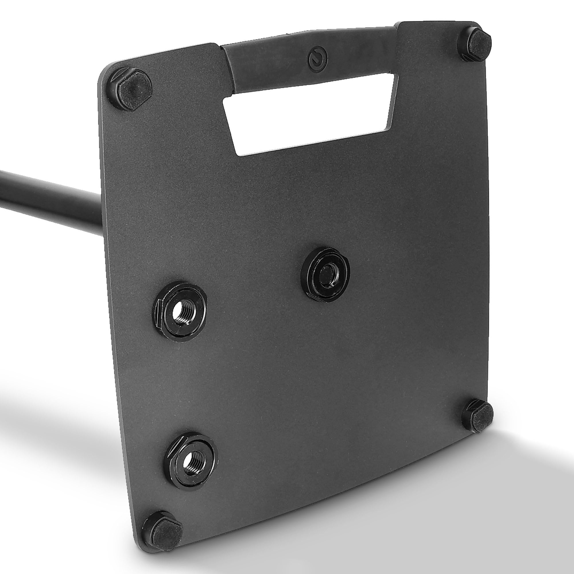 Gravity SP 3202 CS B Supporto per monitor da studio con base quadrata in acciaio
