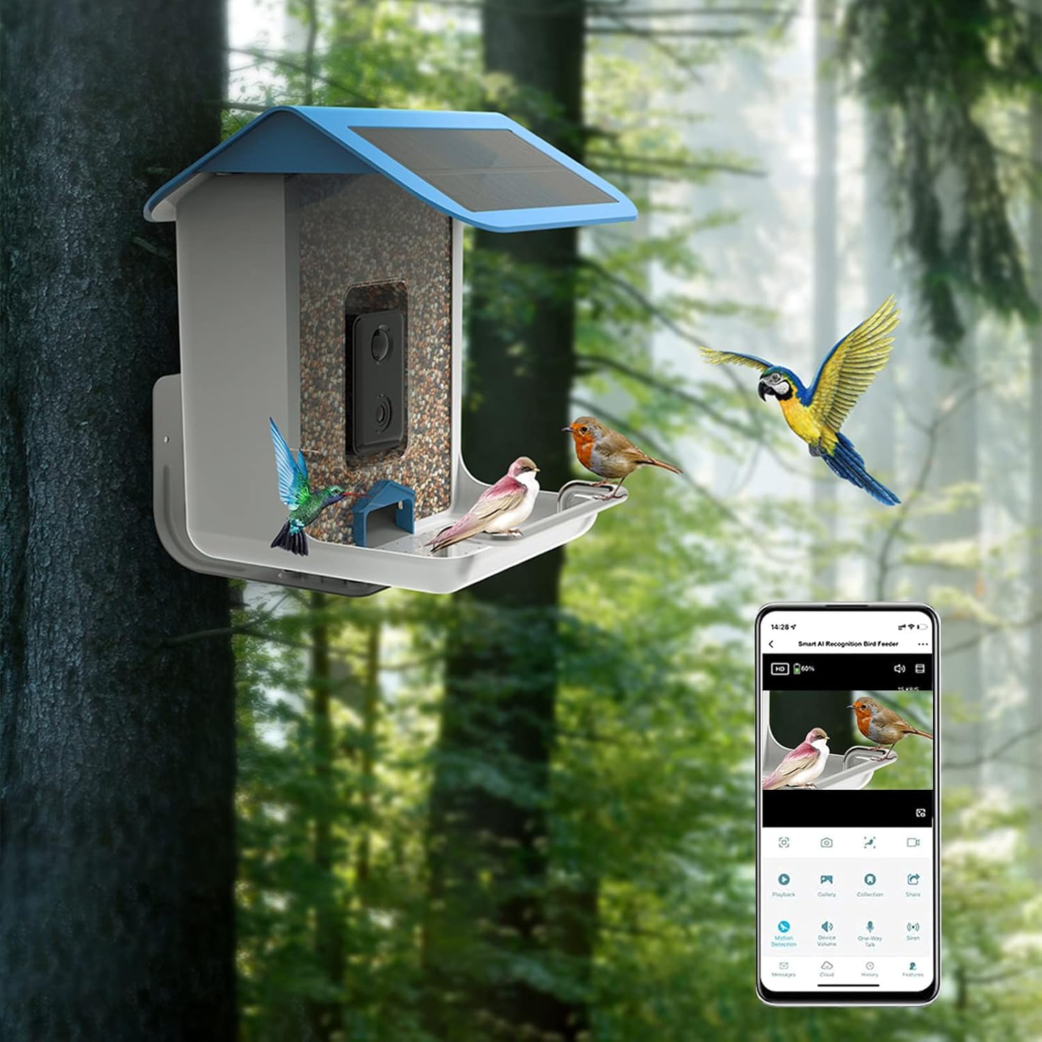 Bird Feeder with Camera, Bird Feeder for Bird Buddys, AI Identify Bird