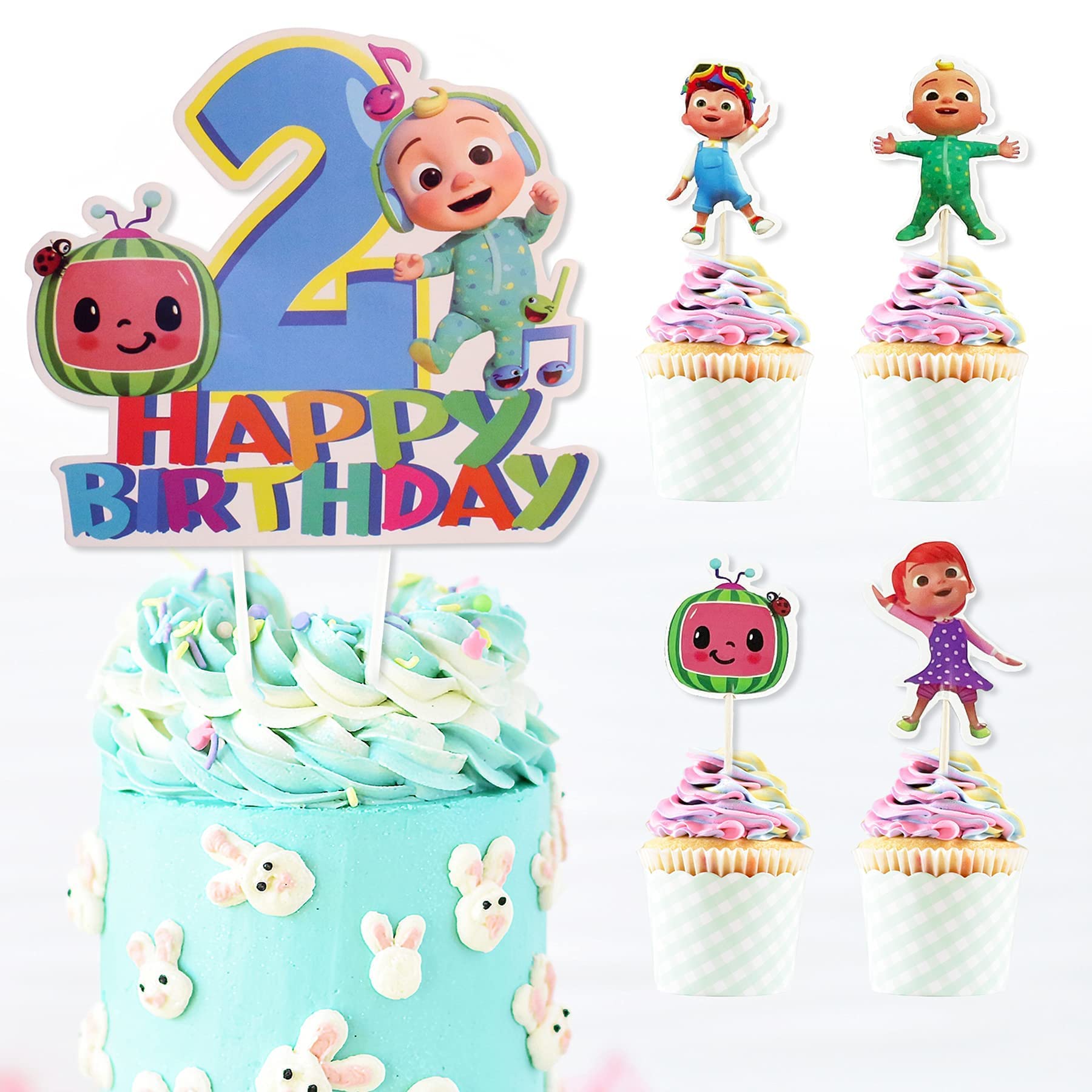 Buy Cake Topper for 2 Cupcake Toppers, Cake Decorations