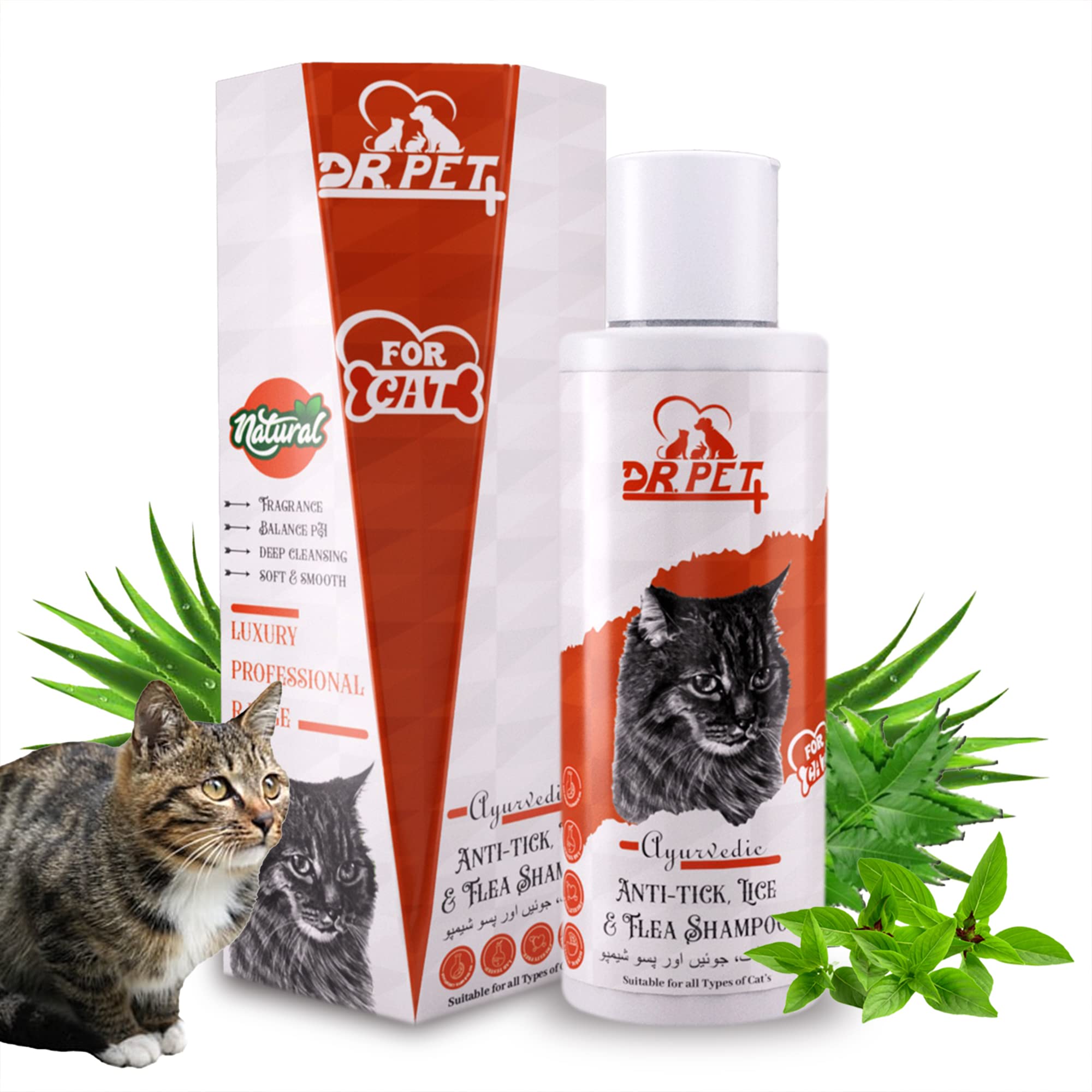 Dr. Pet Plus Luxury Professional Ayurvedic Anti-Tick, Lice & Flea Cat Shampoo for Soft & Conditioned Coat No Rinse Anti-Itching | Cat Shampoo for Ticks and Fleas – All Cat Breed -100Ml (B0C1H9QSGG) Amazon Price History, Amazon Price Tracker