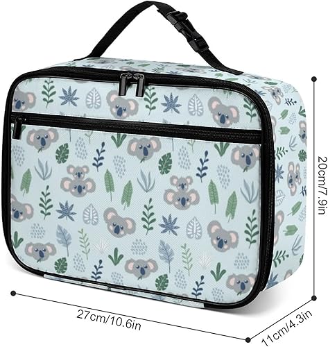 Miniatura 3 de Muishi Linda lonchera reutilizable de koalas con aislamiento, bolsa enfriadora, lonchera para comida y alimentos, bolsa de mano para mujeres, niños,