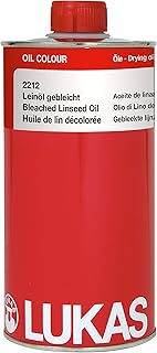 Lukas Artist Bleached Linseed Oil - Fast Drying Oil Paint Medium - 1 Liter