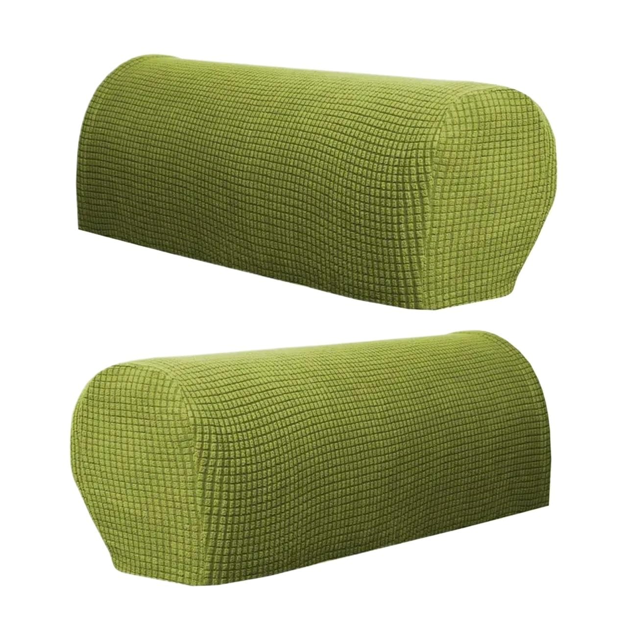 Zovloer Arm Chair Covers 3setes Stretchable Couch Sofa Armrest Covers Furniture Settee Arm Slipcover For Recliner Armchairs Sofas Couch(Green)