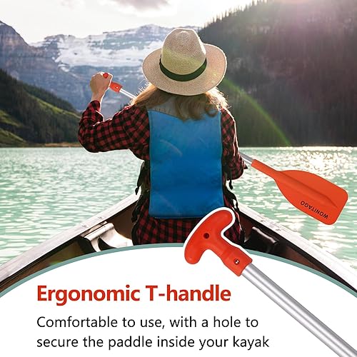 Miniatura 5 de Remo telescópico de emergencia para kayak, remo flotante de aluminio con cuchillas de plástico para kayak, canoa, barco, 40.9 in41 pulgadas