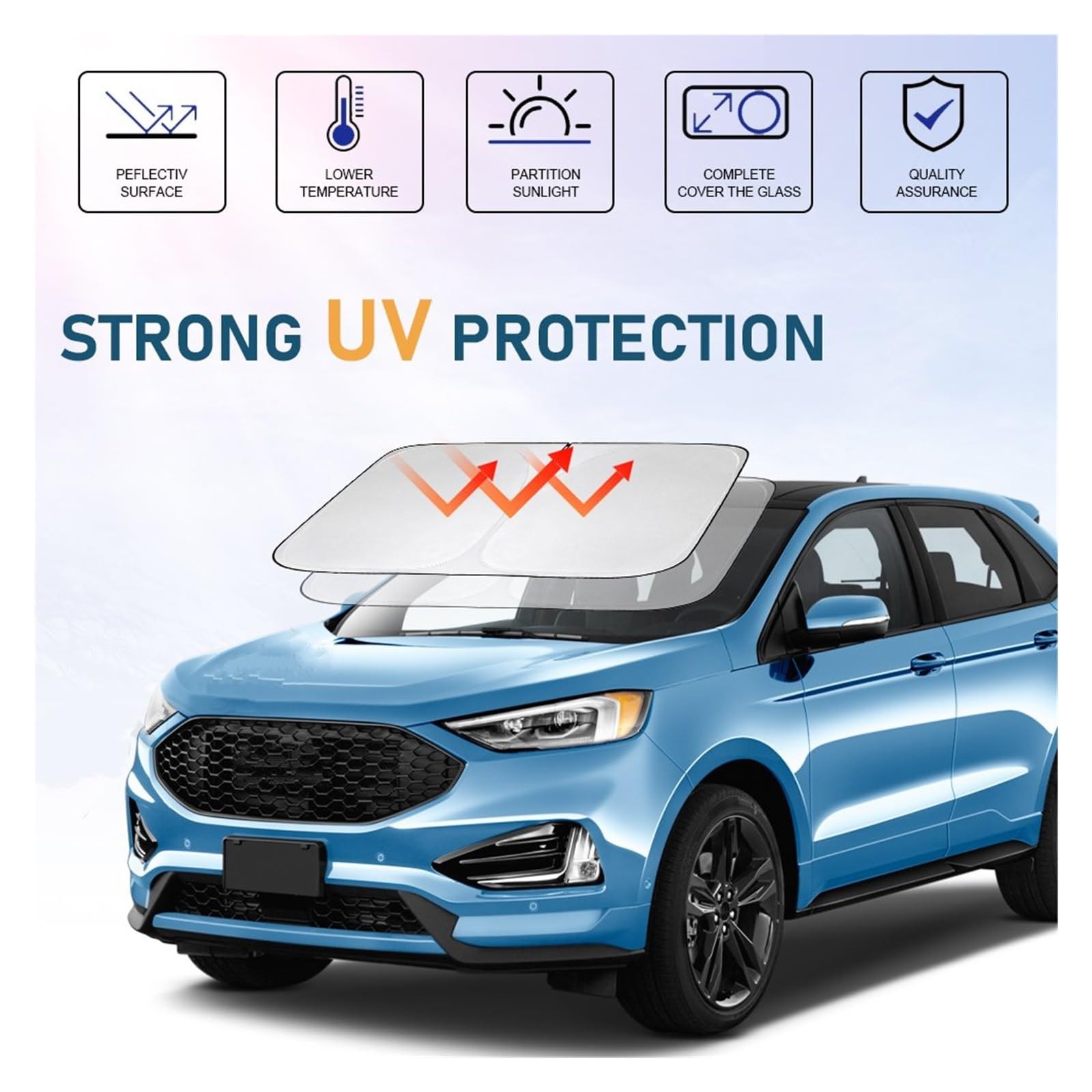 Parasole Estivo SPF 99 D-Lumina Parasole Per Parabrezza Per Auto - Parasole Per Auto