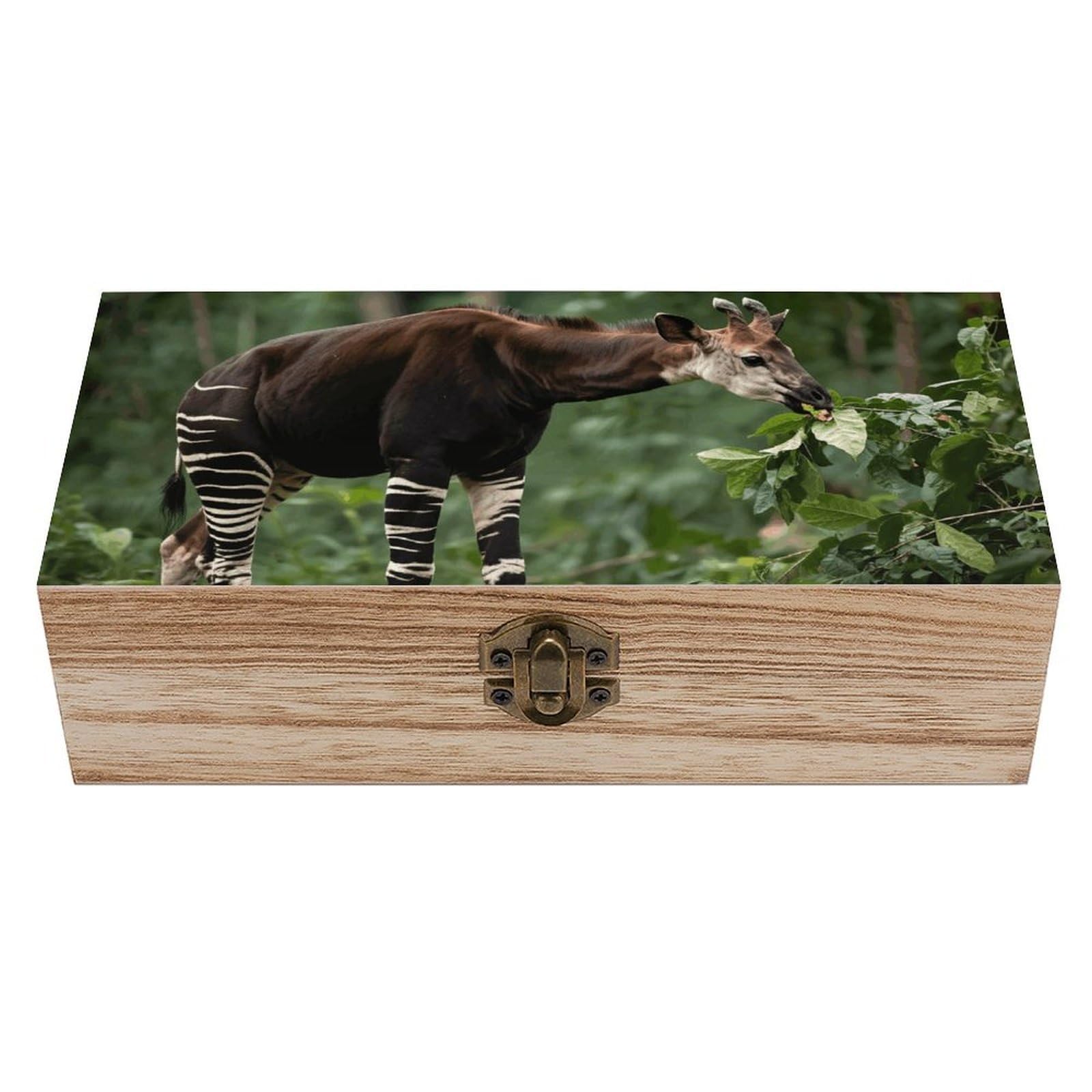 FodPand Decorative Keepsake Box Wooden Storage Boxes with Hinged Lid Handmade Narwhal Wood Organizer Memory Treasure Box for Jewelry Craft Card Photo Storage Wedding Bridal Shower Gifts