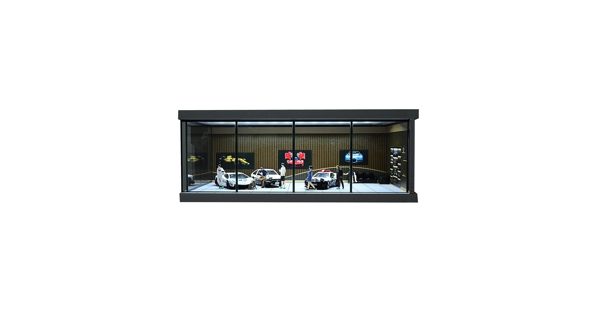 Amazon.com: 1/64 Diorama Car Garage Model,with LED Lighting