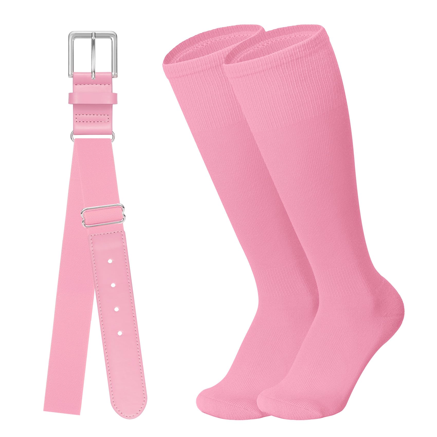 Baseball Belt and Baseball Socks Combo Set for Youth and Adult Available in 20 Colors
