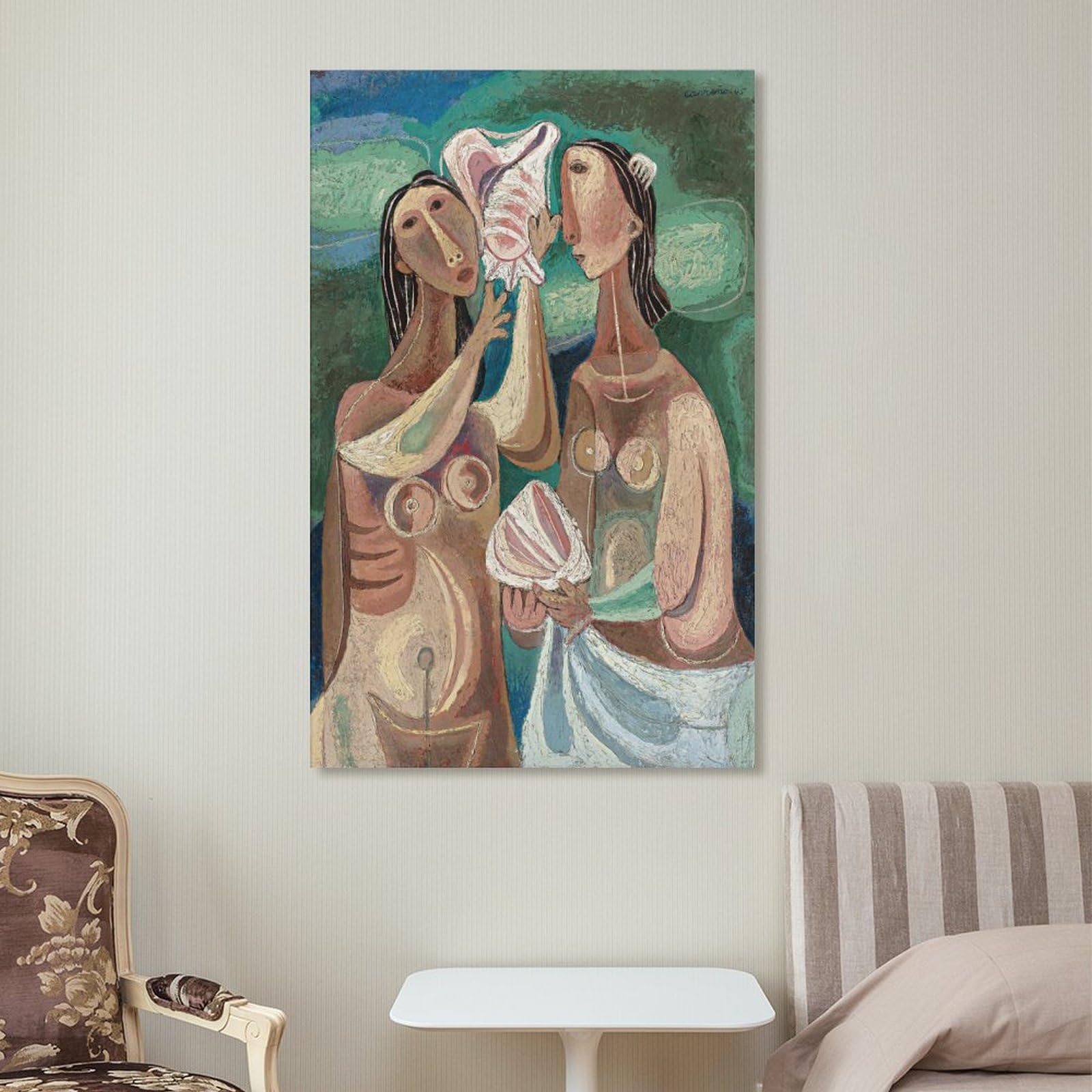 KOOHTAA Mario.. Carreño - Póster artístico de chicas jóvenes con conchas para pared, póster de fotos y decoración de habitación, 60 x 90 cm