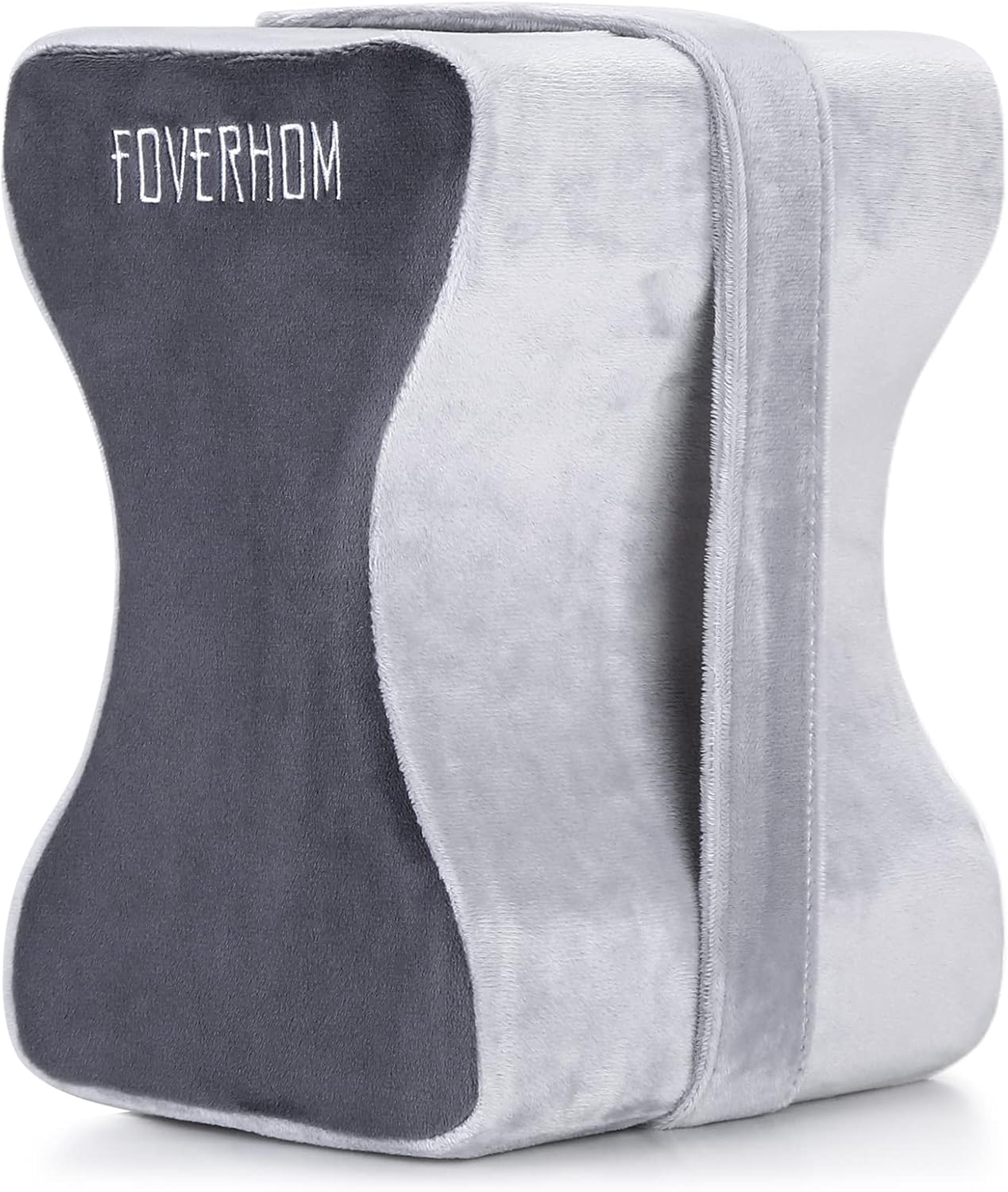 foverhom Memory Foam Knee Pillow,Orthopedic Leg Pillow for Sciatica Relief,Back Pain, Pregnancy, Leg Pain, Hip Pain and Sciatica Relief, Grey