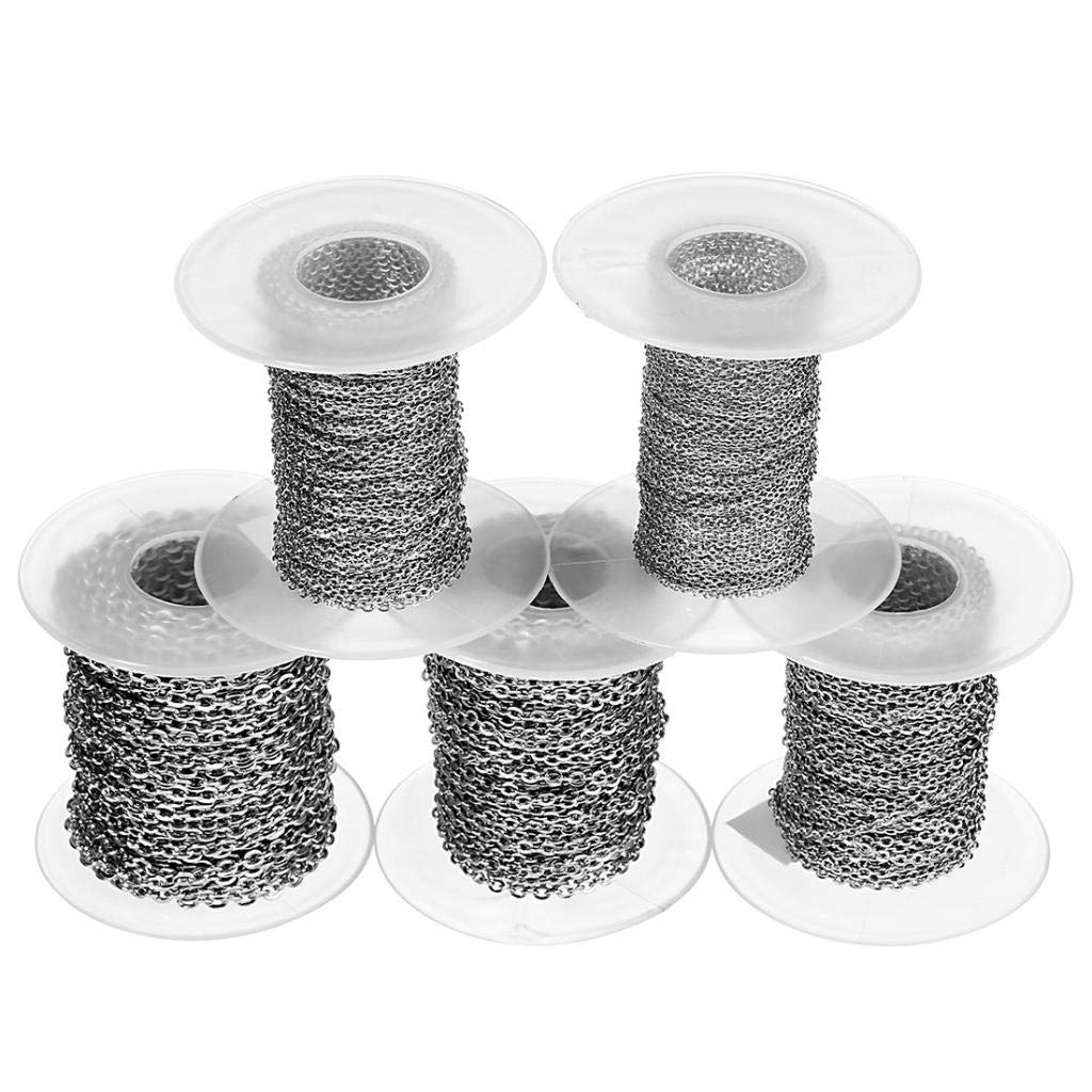 10 zestawów 10 jardów DIY stalowy kabel otwarty ogniwo biżuteria akcesoria do łańcucha 1,5 mm