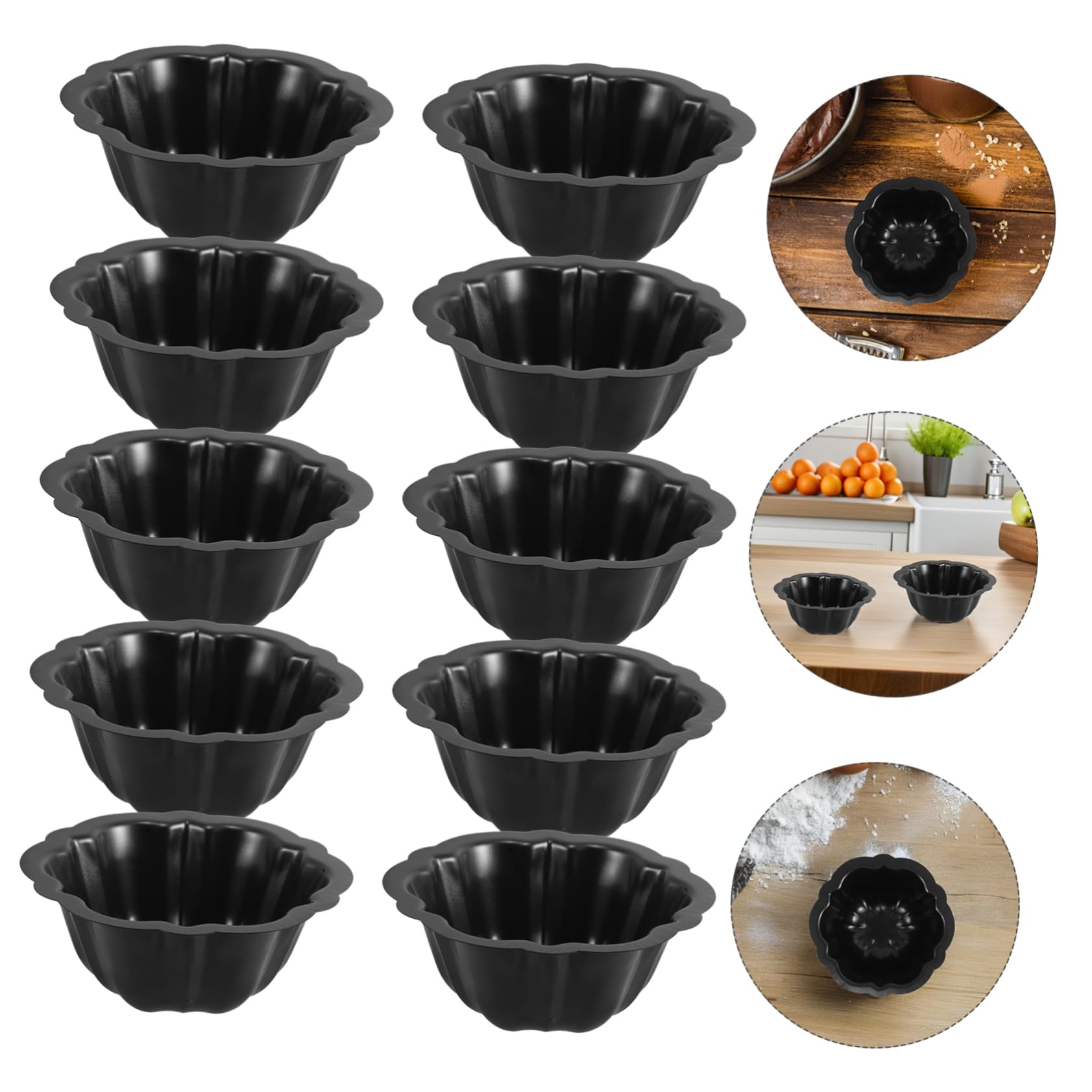 Gatuida 10piezas Molde Para Pastel Mini Molde Para Hornear Cocina De Para Pastel De Fiesta Bandejas Para Pasteles Para Fiesta De Cumpleaños Para Cupcakes De Forma