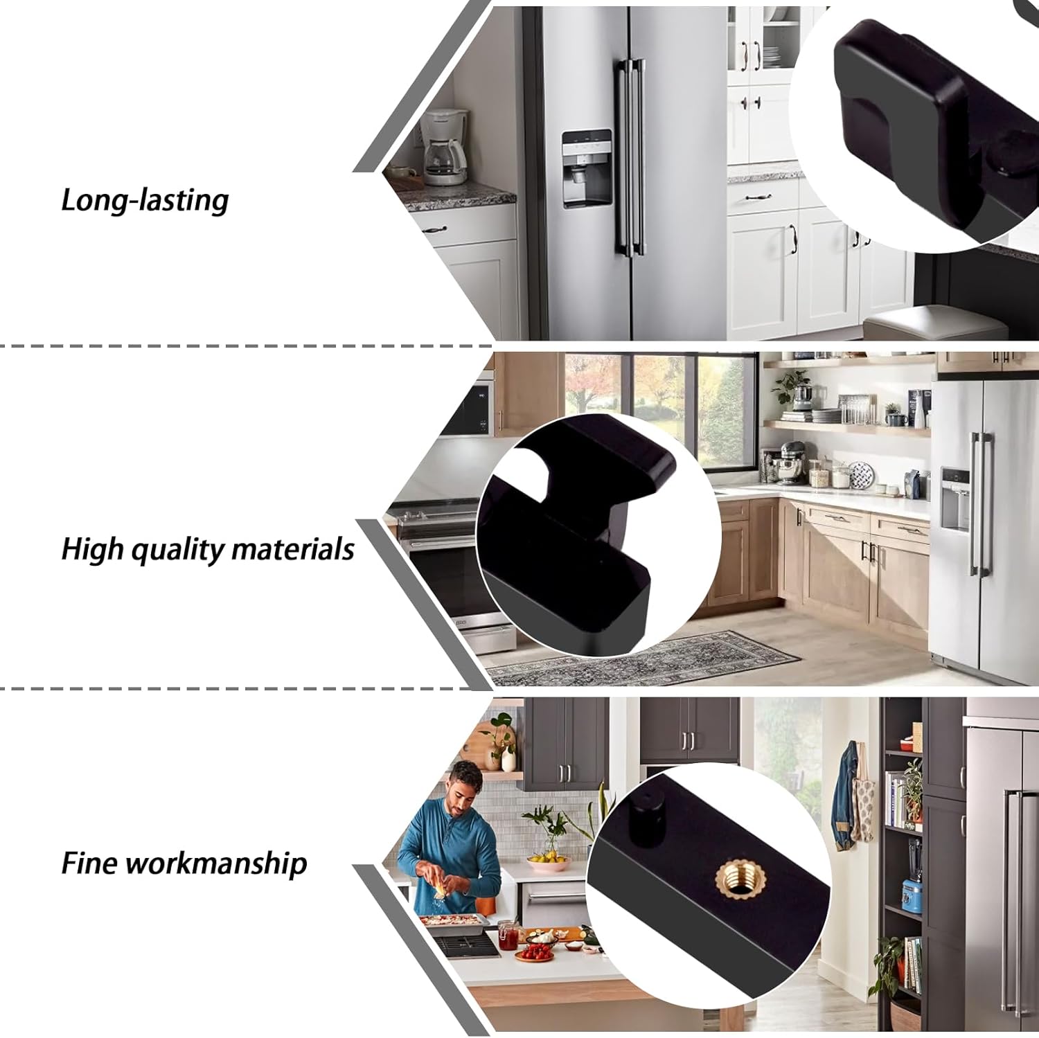 Refrigerator Door Shelf Bin Hook w/Mounting Hardware Fit for Maytag,Whirlpool,KitchenAid Side by Side Refrigerator Replacement RSW2200E/RSD24A Model(Only Fit for Side By Side Refrigerator Models)