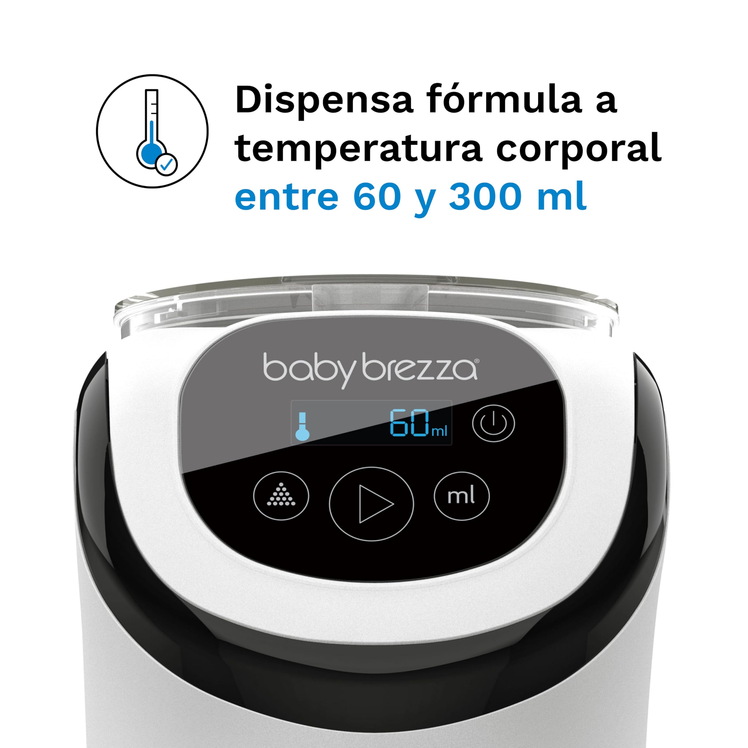 Baby Brezza Formula Pro Mini - Preparador de Biberones Automático - Dispensador de Leche en Polvo Compacto y Portátil - Compatible con Fórmulas - Calienta Biberones
