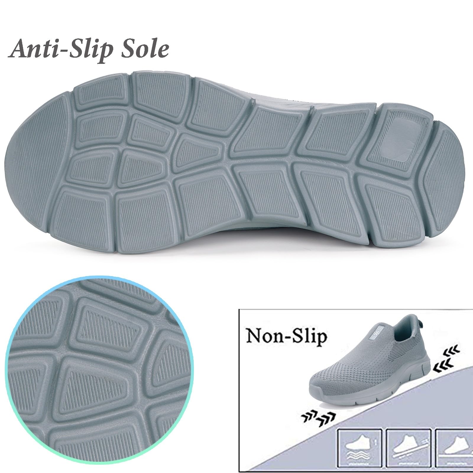 ZUSERIS Sneaker da Donna Uomo Slip in Scarpe da Camminata Ginnastica Corsa Sportive Passeggio Knit Comodo 36-46