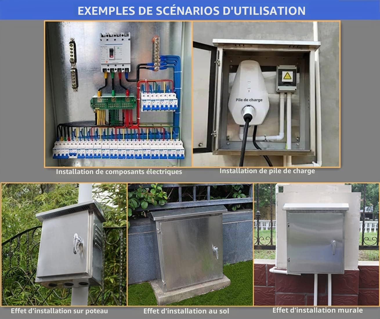 SQLJYU Coffret Electrique Etanche Exterieur, Boite Etanche Electrique Exterieur, Cache Compteur Electrique Mural, Armoire en Acier Inoxydable - Convient Aux Applications Intérieures et Extérieures