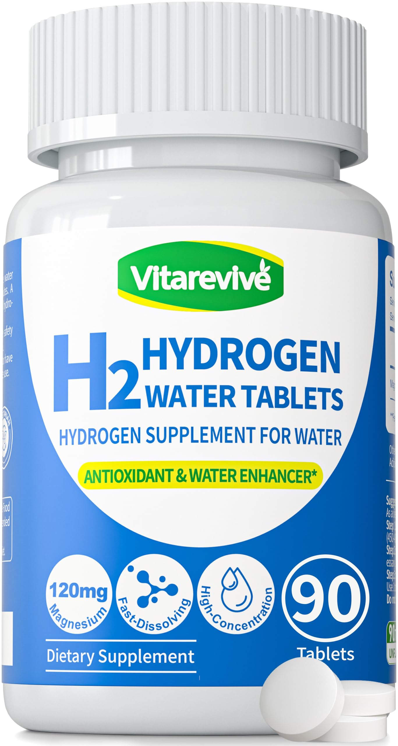 Amazon.com: Vitarevive Hydrogen Water Tablets – 12PPM H2 Molecular