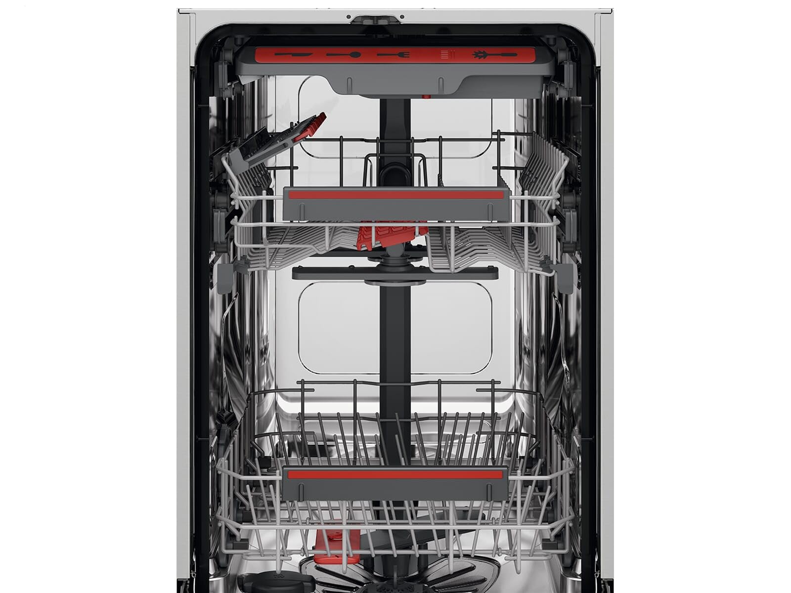 AEG Lavavajillas empotrable de acero inoxidable totalmente integrado, 10 placas, 45 cm de ancho, tecnología AirDry