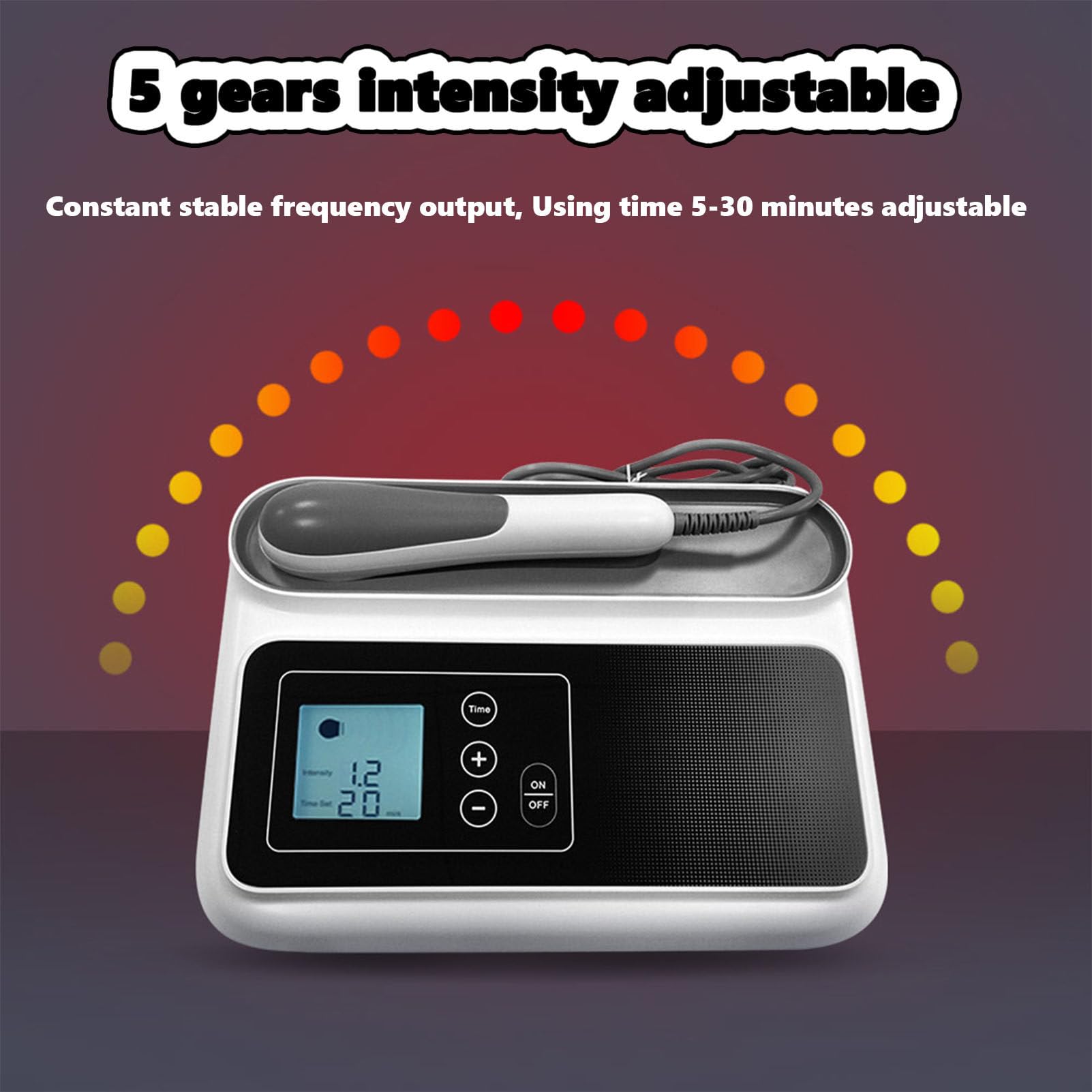 Máquina de Terapia ultrasónica para aliviar el Dolor, Equipo de Fisioterapia portátil de Uso doméstico con Control táctil para Rodillas, Hombros, Zona Lumbar, Brazos y Cuello, Temporizador