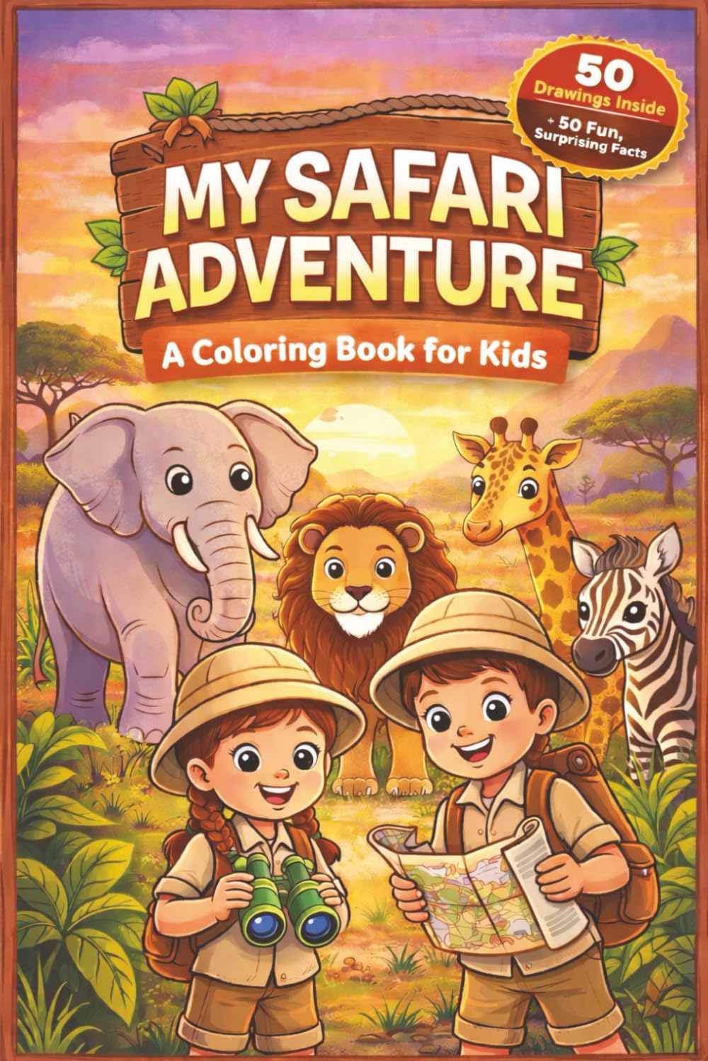 My Safari Adventure: A Coloring In Book For Kids