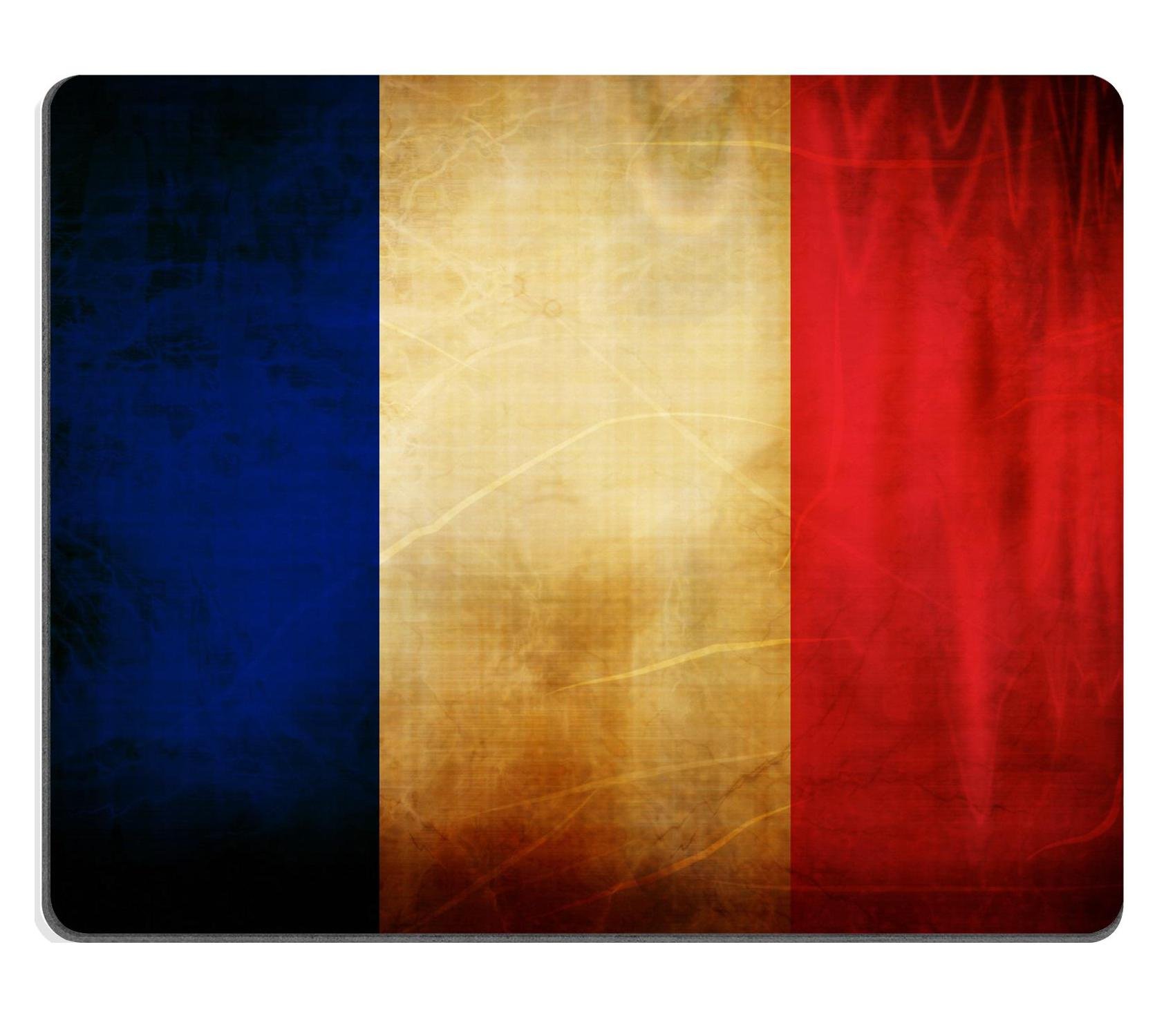 Mouse Pad Natural Rubber Mousepad French Flag Waving in The Wind Photo 14776358
