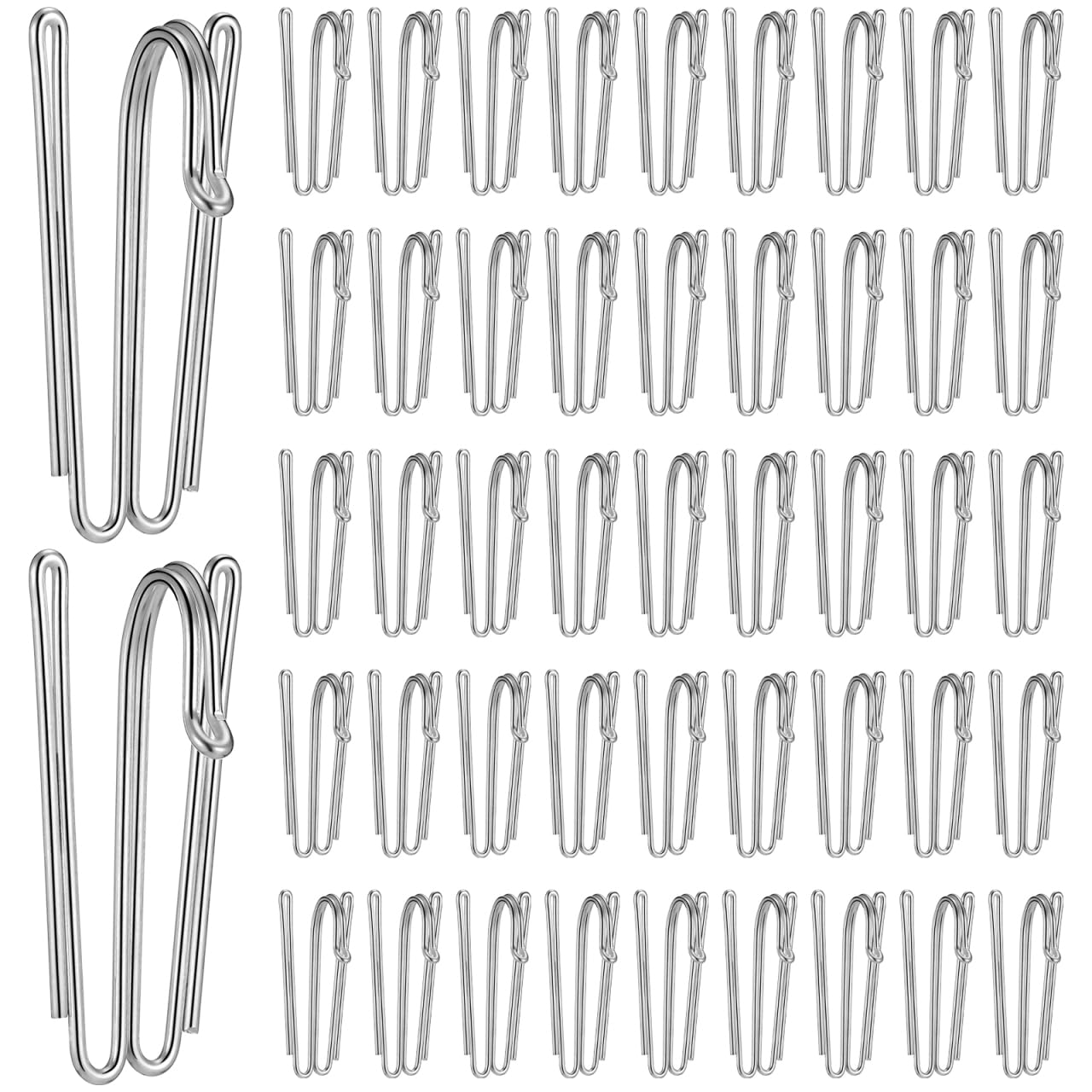 Ganchos de cortina para barras de baño y ventanas de salón BESPORTBLE 50 unidades
