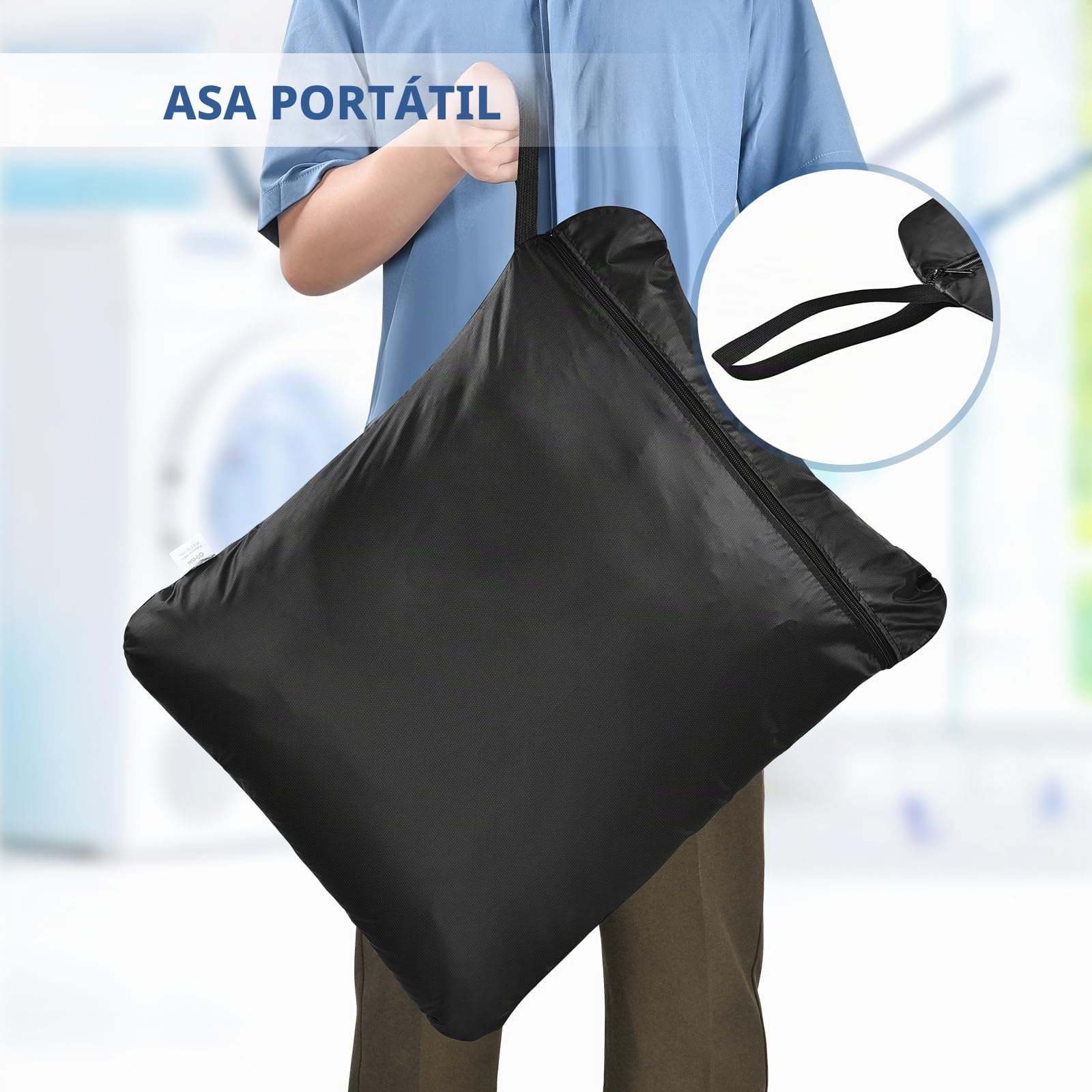 OTraki 2 Piezas Bolsa Ropa Mojada 50 x 60CM Reutilizable con Cremallera Bolsa Almacenamiento Impermeable con Lavadora Wet Bag para Viaje, Seca y Húmedas de Tela para Piscina, Gimnasio, Bebe, Pañales