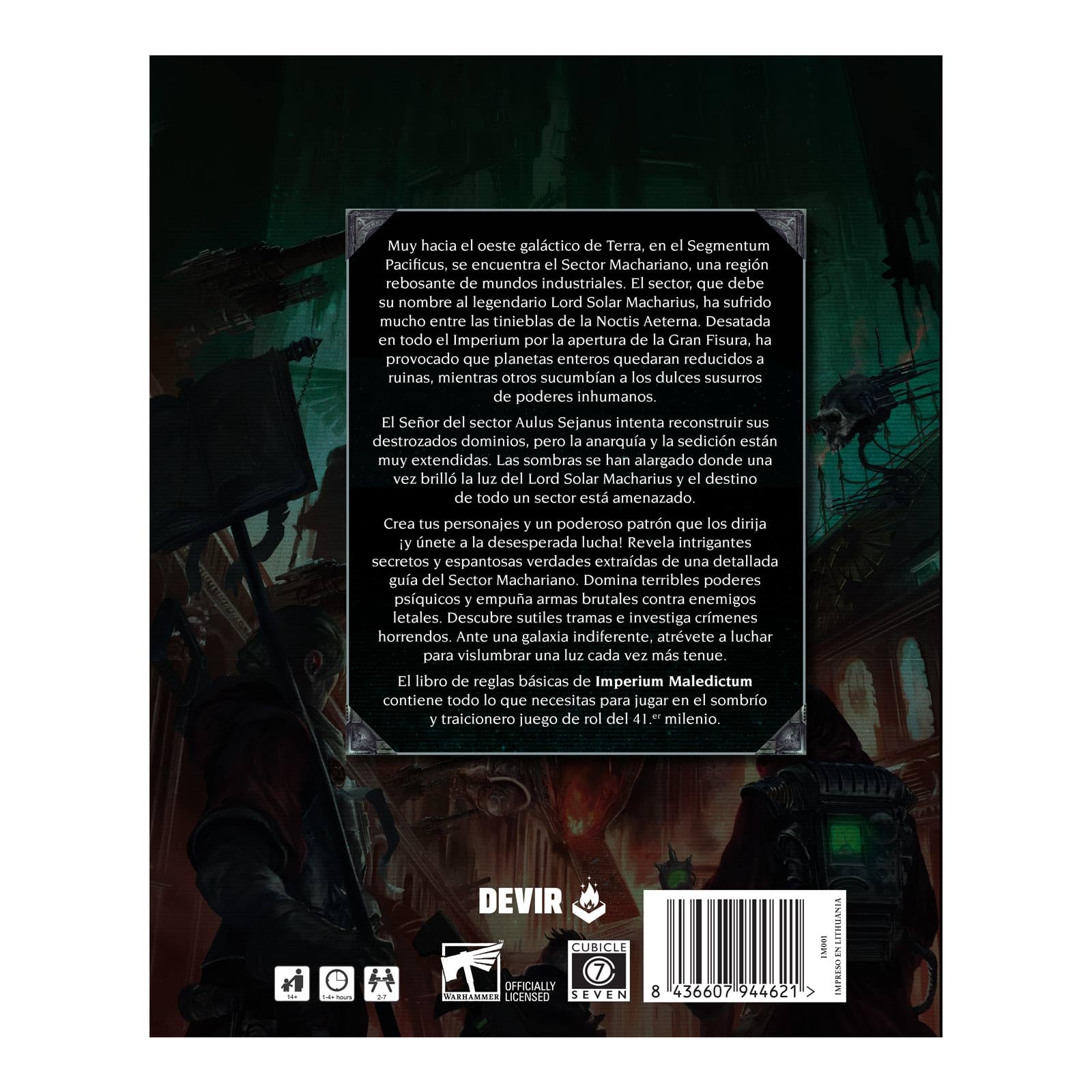 Devir – Warhammer 40K Imperium Maledictum | Juego de rol en Español | Libro de Reglas Básicas del Sector Machariano | CREA Personajes, Domina Poderes y Descubre Secretos del 41º Milenio (W40KBASICO)
