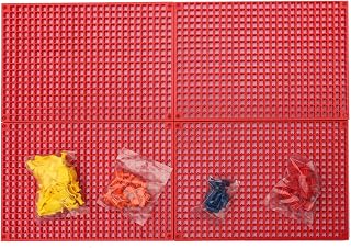 Organizer Genie 76 Piece Pegboard Tool Organizer Starter Kit, Flexible and Specially Designed to Hold All Tools - 4 Red Pegboards, 36 Socket Holders, 36 Universal Clips