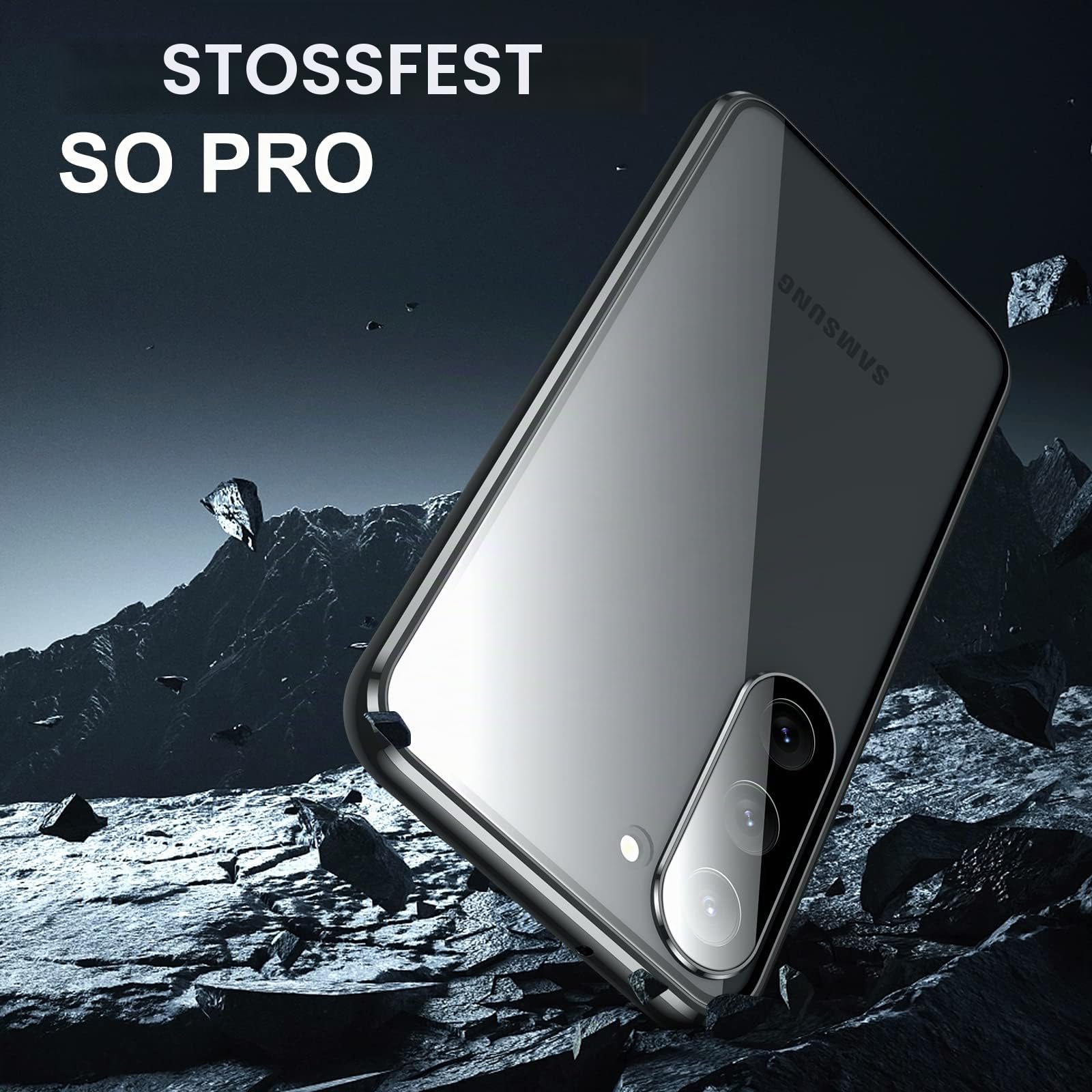 Anti Peeping Hülle für Samsung Galaxy S23, 360 Grad Schutz Case, Privatsphäre Gehärtetes Glas Anti-Spähen Cover, Stark Magnetische Adsorption Metallrahmen Handyhülle für S23 (Schwarz)