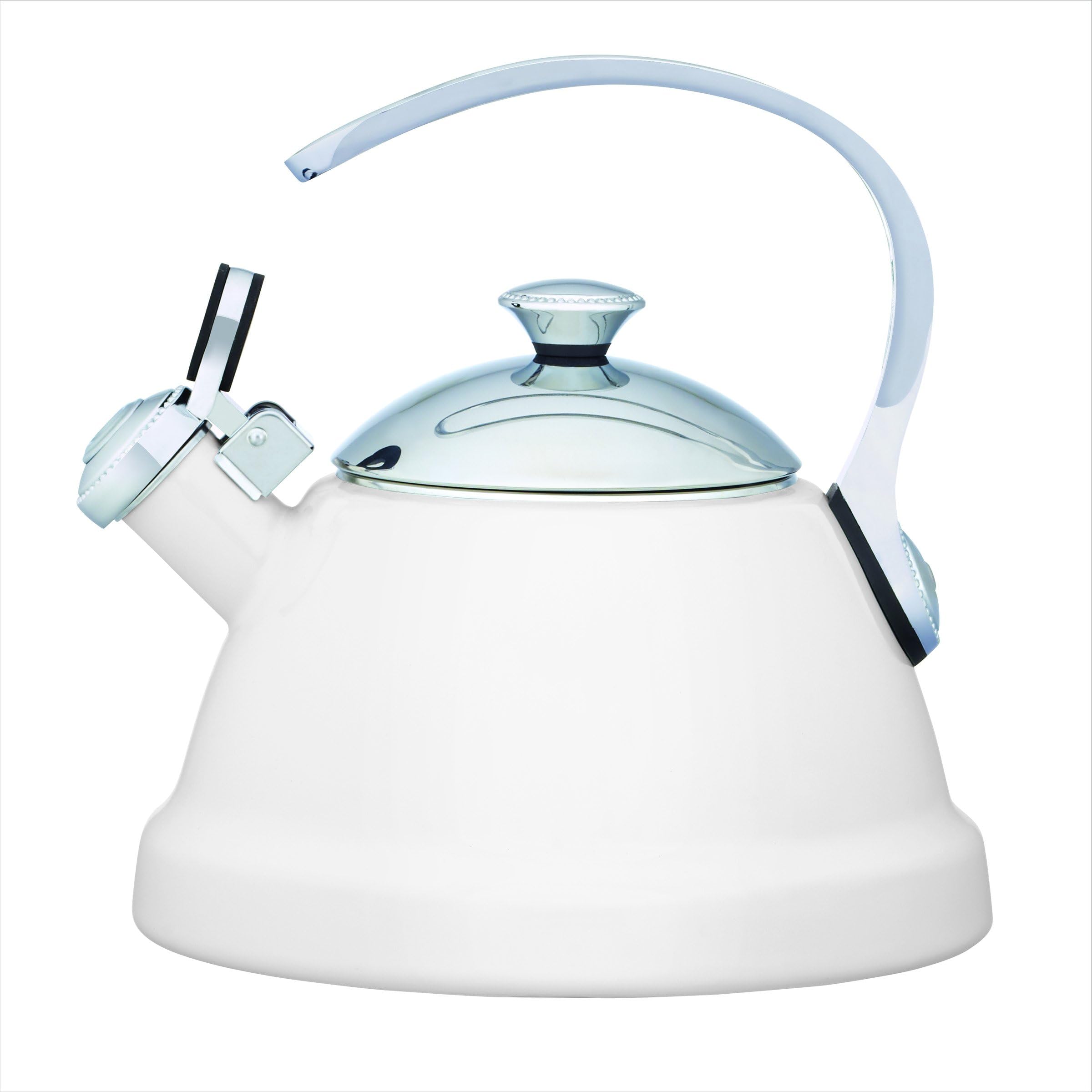 Copco Beaded Enamle On Steel Tea Kettle, 2-Quart, White