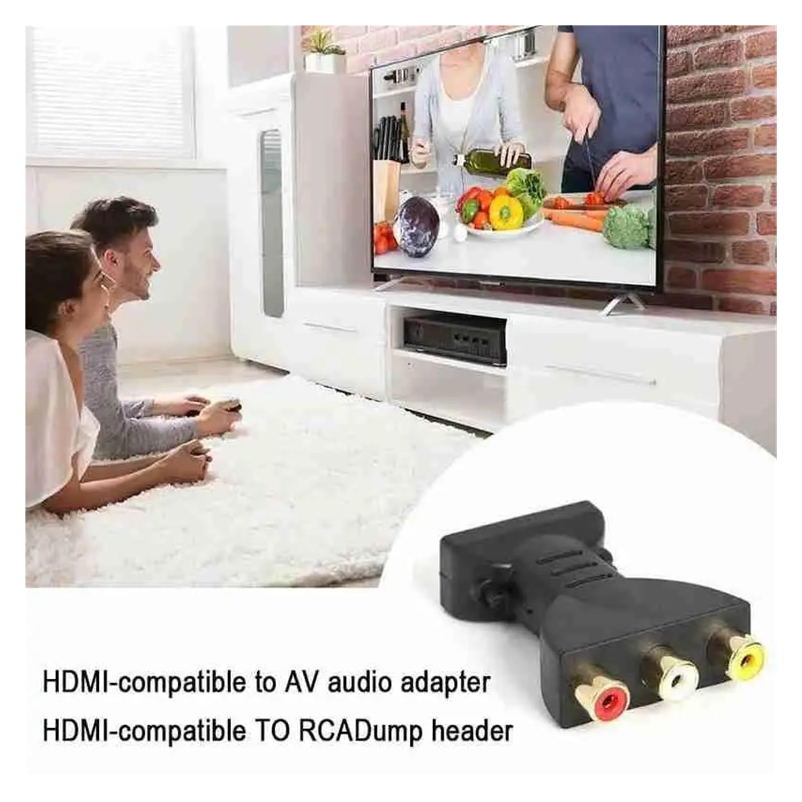 HDMI to 3RCA AV Adapter Digital Converter for PC Projector TV Box
