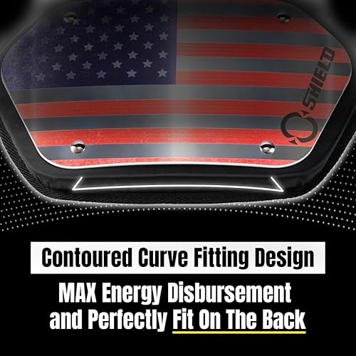 Miniatura 4 de O Shield Placa trasera de fútbol con bandera, almohadillas de espalda baja para jugadores de fútbol, protector trasero
