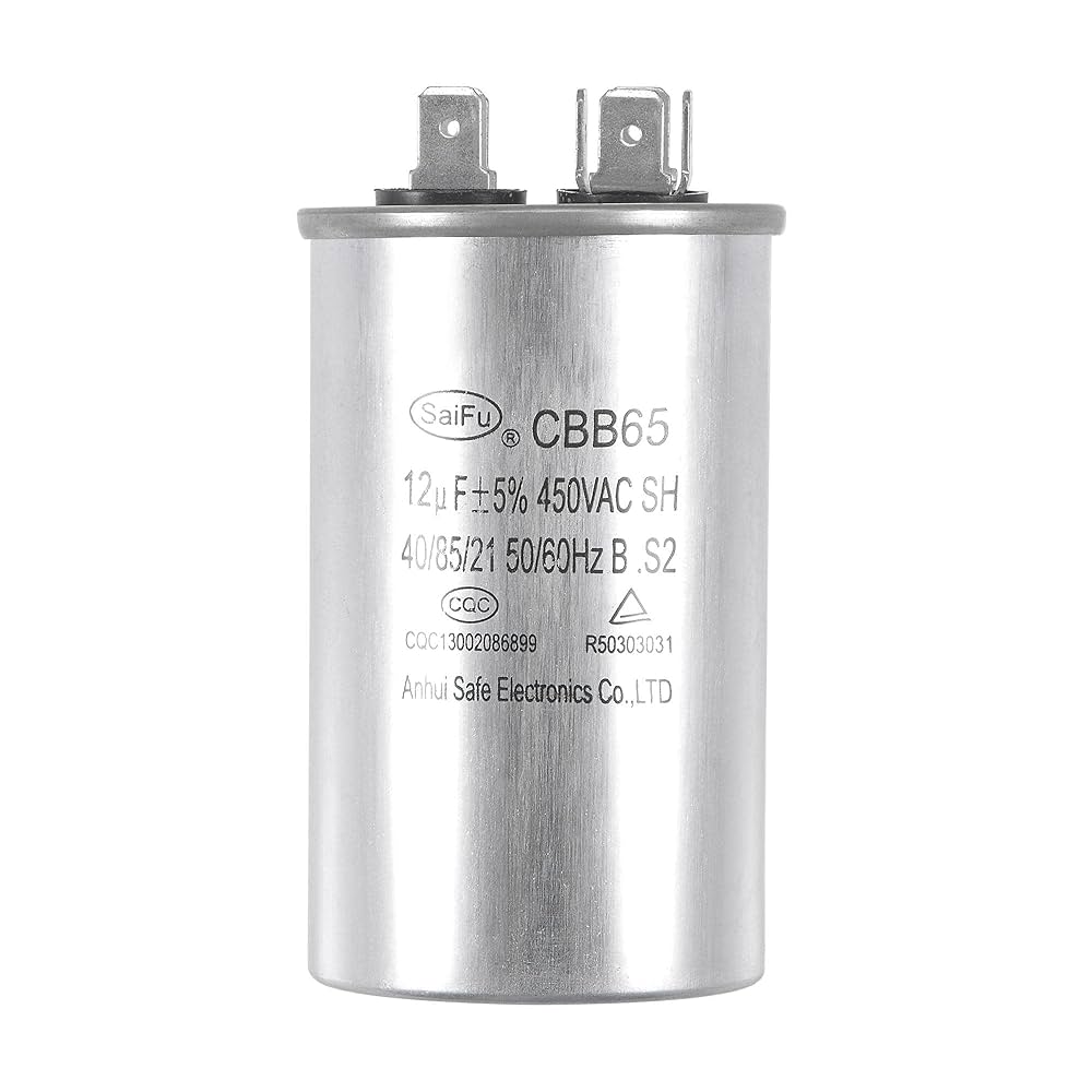 uxcell Run Capacitor Round CBB65 12uF 12mfd 450V AC 40/85/21