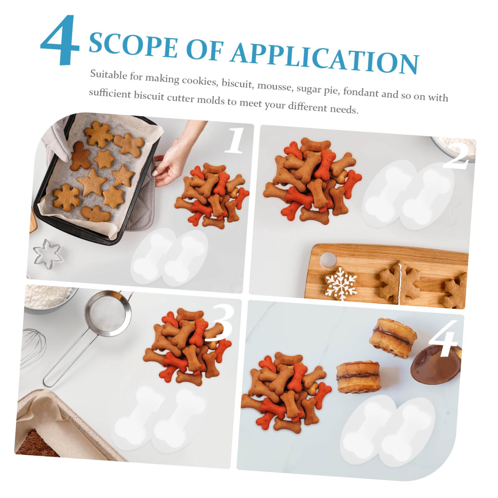 IMIKEYA 40pièces Emporte Plastique Pour Biscuits Moules à Gâteaux Biscuits Pour Chiens Outils De Pâtisserie Amusants Pour Et Événements