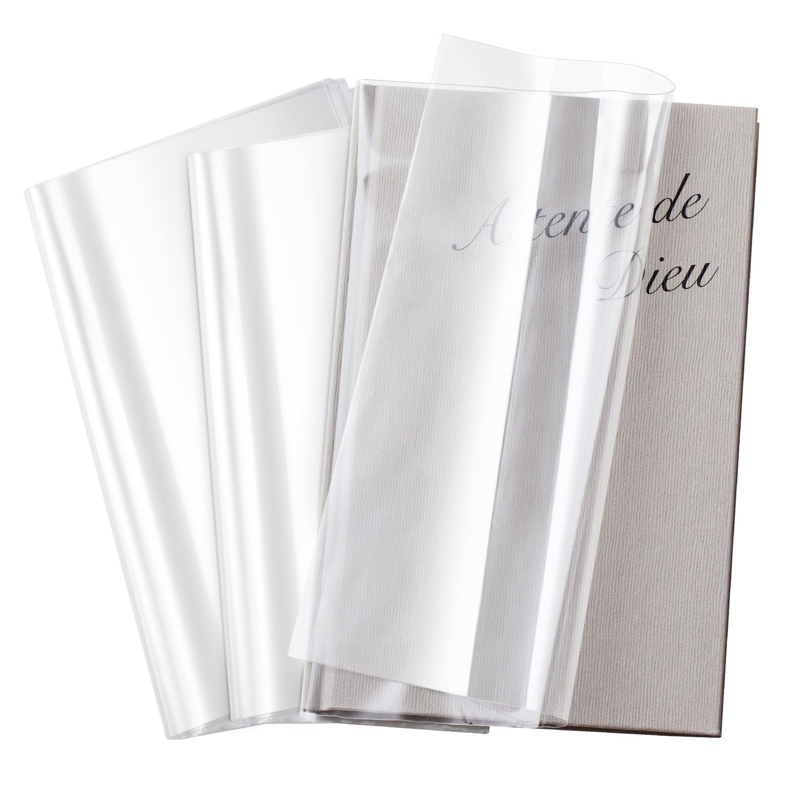 Photo 1 of ReliThick 100 Pack Adjustable Clear Book Cover for Book with 9.25 x 15+8.5 x 15, Plastic Waterproof Sleeve for Paperback, with Self Adhesive Closure, Against Dust, Wear Protector(Clear)