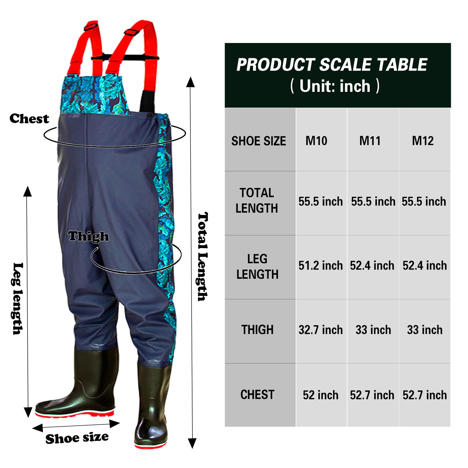 Vadeadores de pecho con botas, botas de pesca, caza, botas de vadeo de nailon y PVC, impermeables, para pesca con mosca, hombres y mujeres