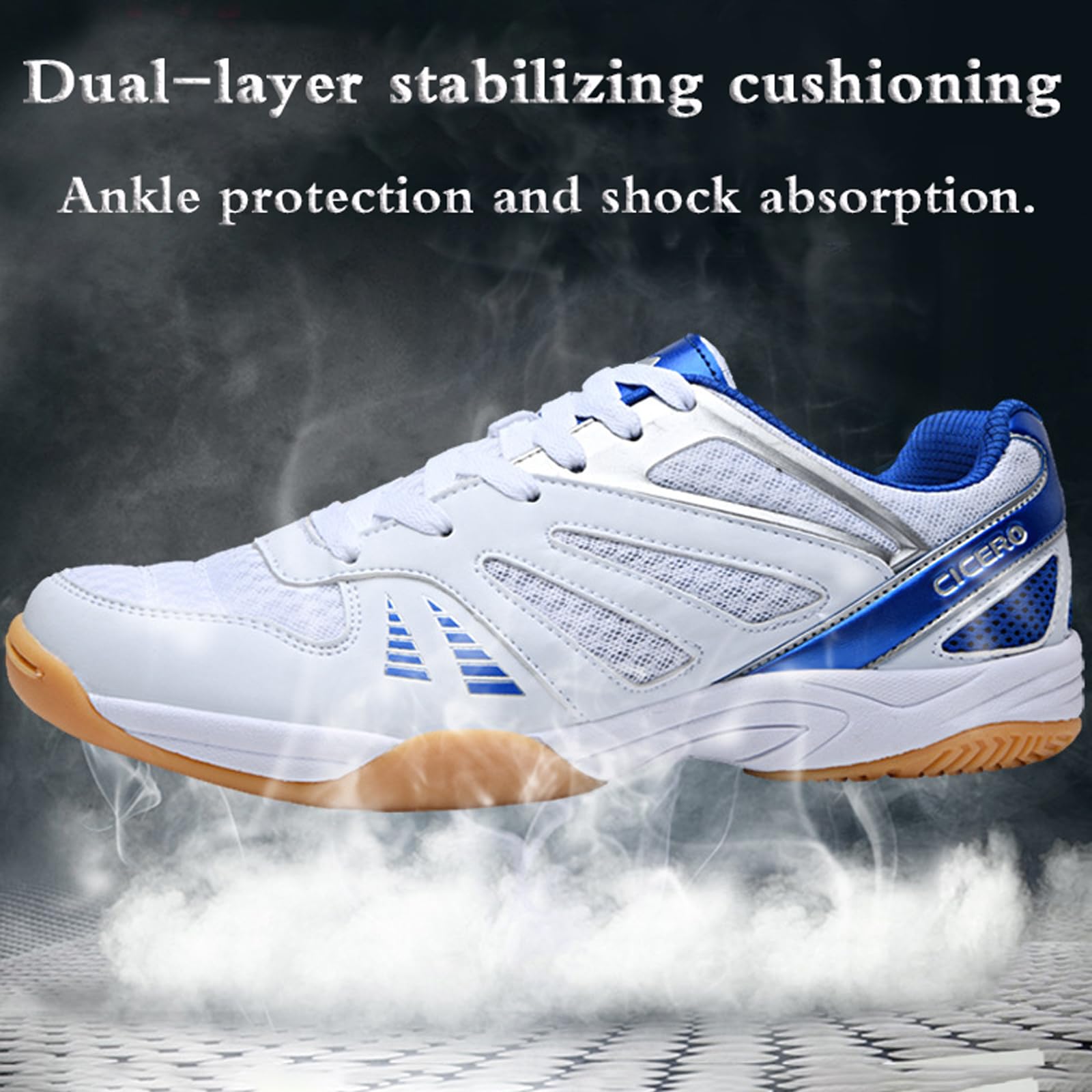 Zapatos De Bádminton,Zapatillas De Tenis,Zapatillas De Tenis De Mesa,Zapatos de Squash,Antideslizantes,con absorción de Golpes,para Squash,Tenis de Mesa,ráquetbol y Voleibol
