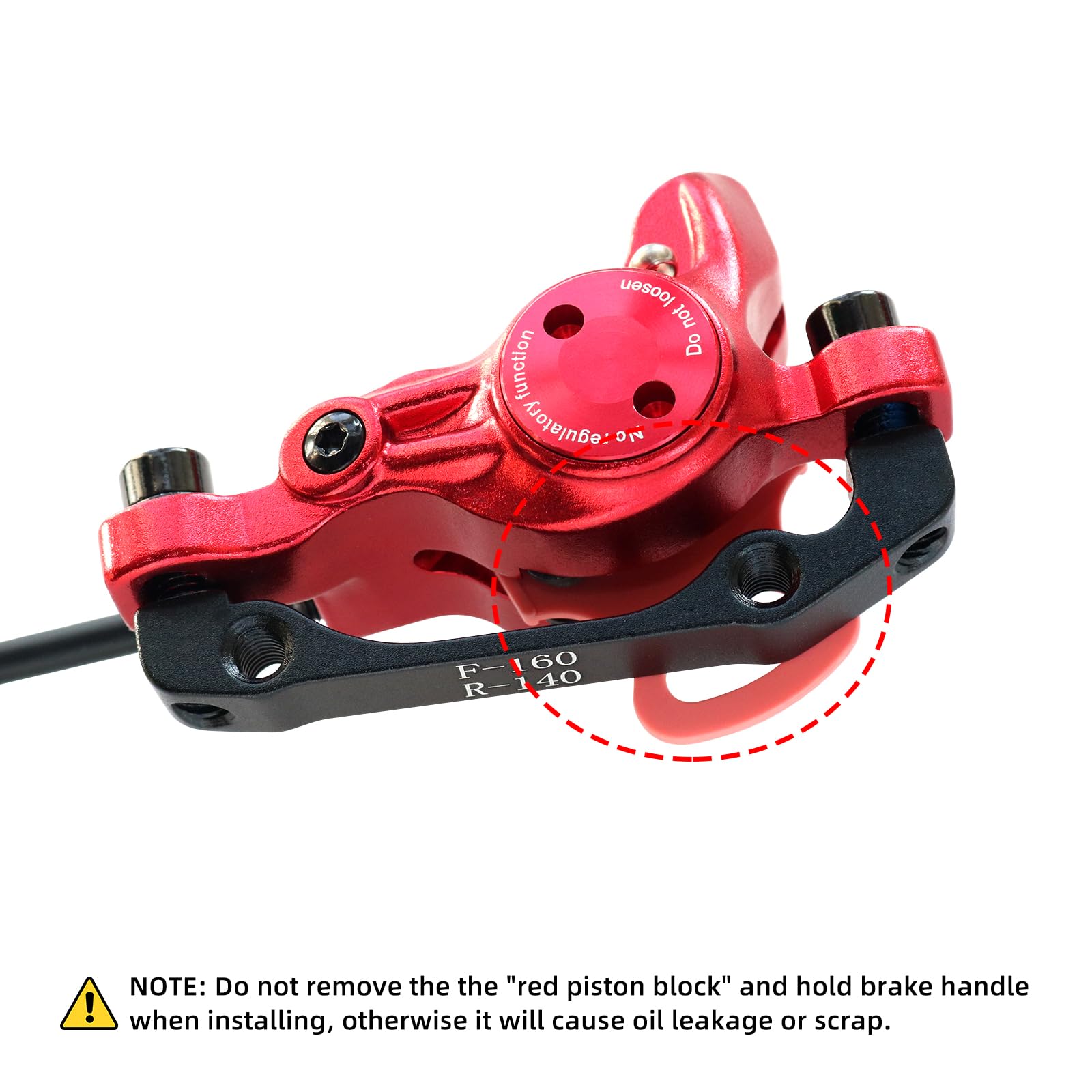 Z00M HB875 - Set di freni a disco idraulici per mountain bike, anteriore sinistro, 800 mm, posteriore destro, 1450 mm, freno idraulico in lega di alluminio, freno a disco per bici elettrica, fat bike