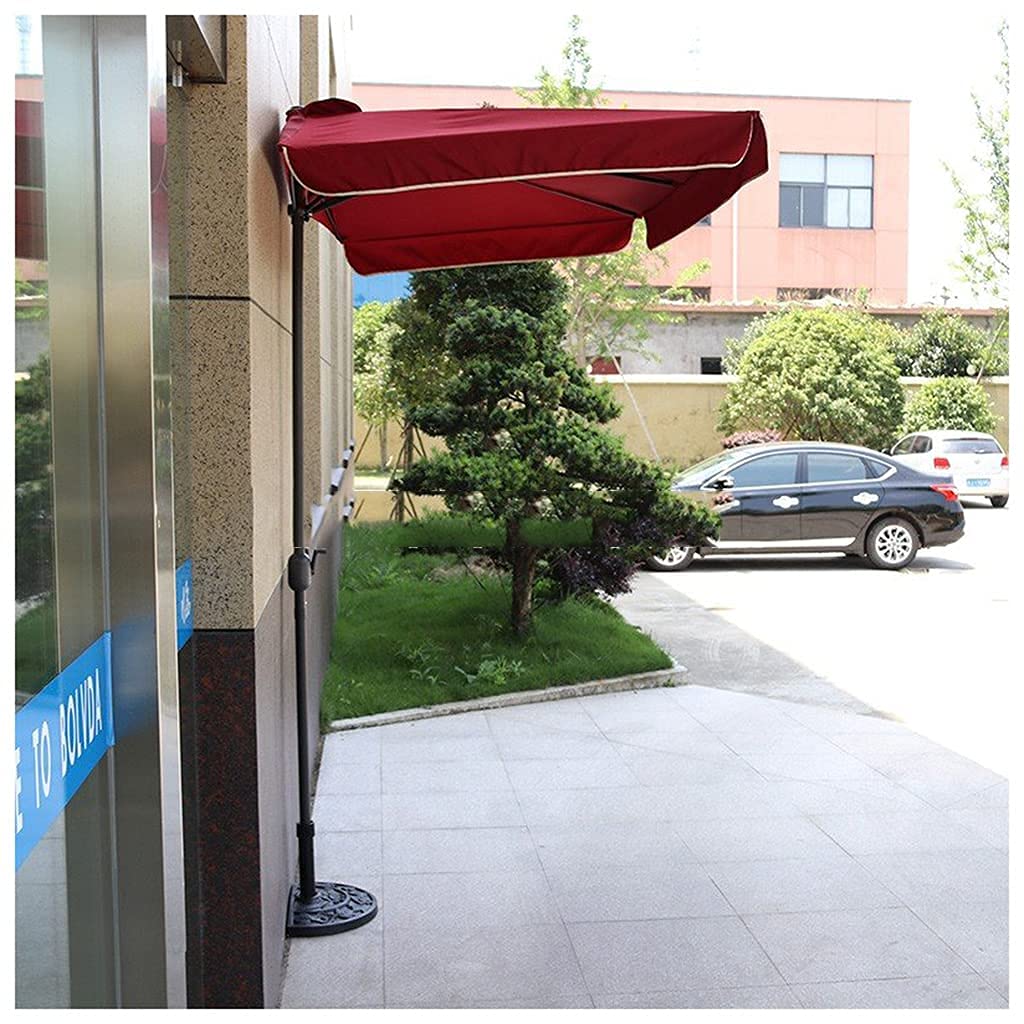 Kwadratowy Parasol, 230 cm Wodoodporna powierzchnia parasola Pół Parasol z korbą Ochrona przed słońcem, mały Parasol do basenu przydomowego na tarasie ogrodowym good