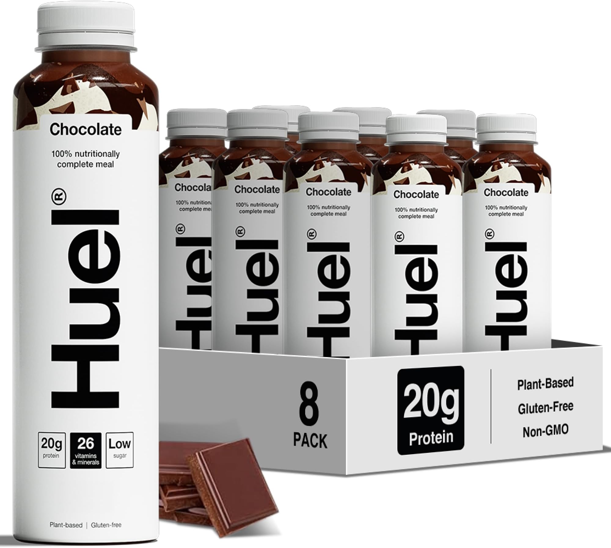 Ready-to-drink Meal, Chocolate Protein Drink, 8 x 500ml Bottles, Protein Shakes, Pre-Portioned Meal, 20g of Protein per Bottle, Rich in Essential Vitamins, Minerals, Meal Replacement Shake