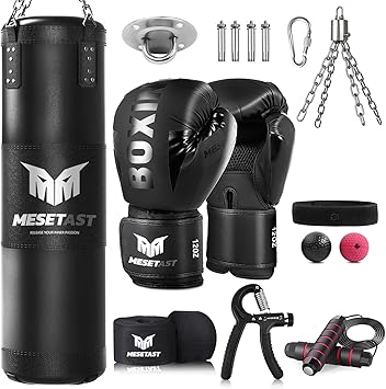 Punching Bag for Adults, 4ft Heavy Boxing Bag Set with 12 OZ Gloves for MMA Karate Kickboxing Boxing - Unfilled Punching Bag for Adults, 4ft Heavy Boxing Bag Set with 12 OZ Gloves for MMA Karate Kickboxing Boxing - Unfilled