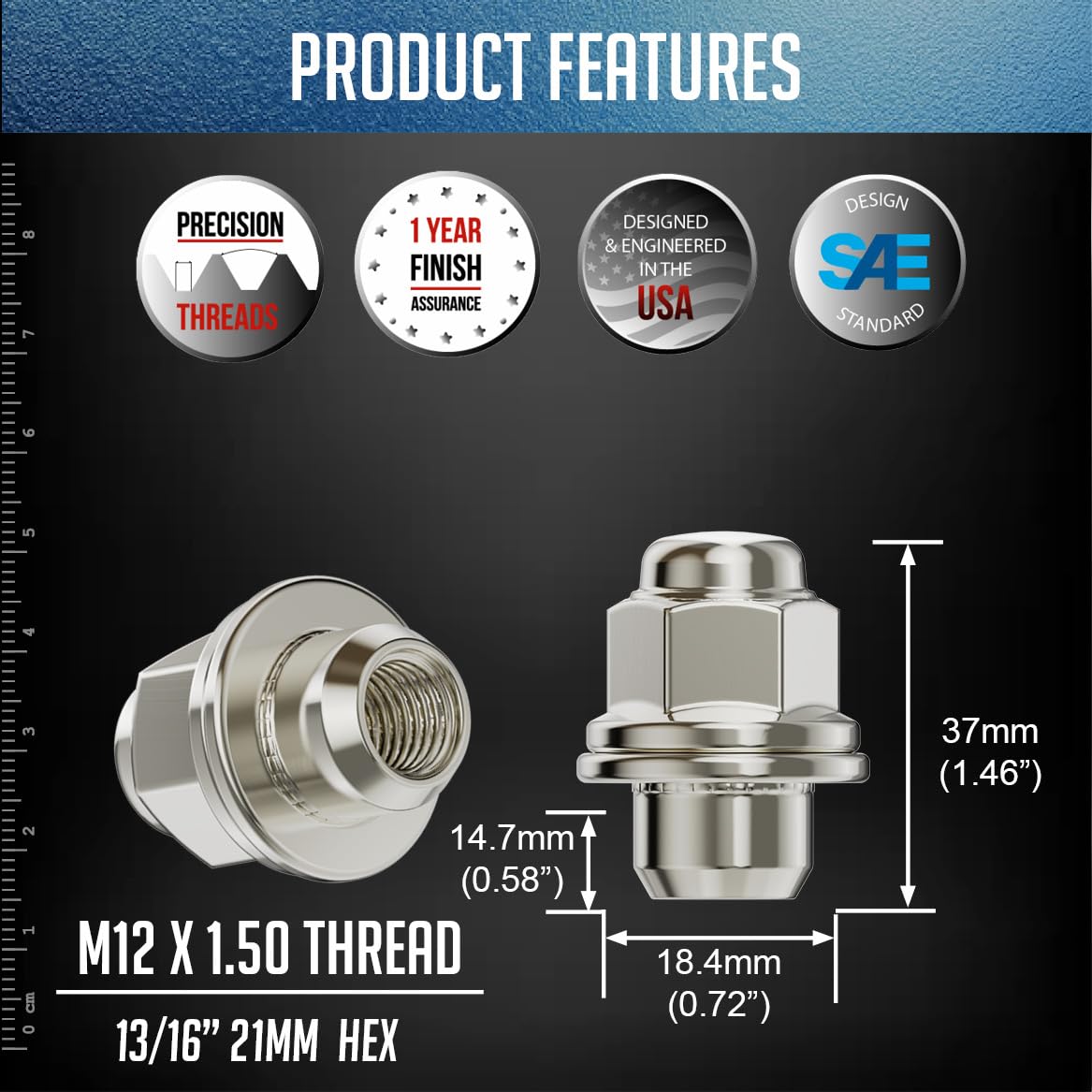 【メル95092】 Wheel Accessories Parts 20 Pcs M12x1.5 12x1.5 Thread OEM Factory