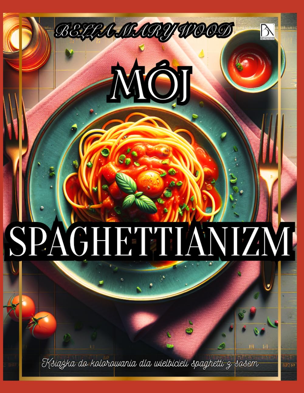 Mój Spaghettianizm Książka do kolorowania dla wielbicieli spaghetti z sosem: książka makaronów
