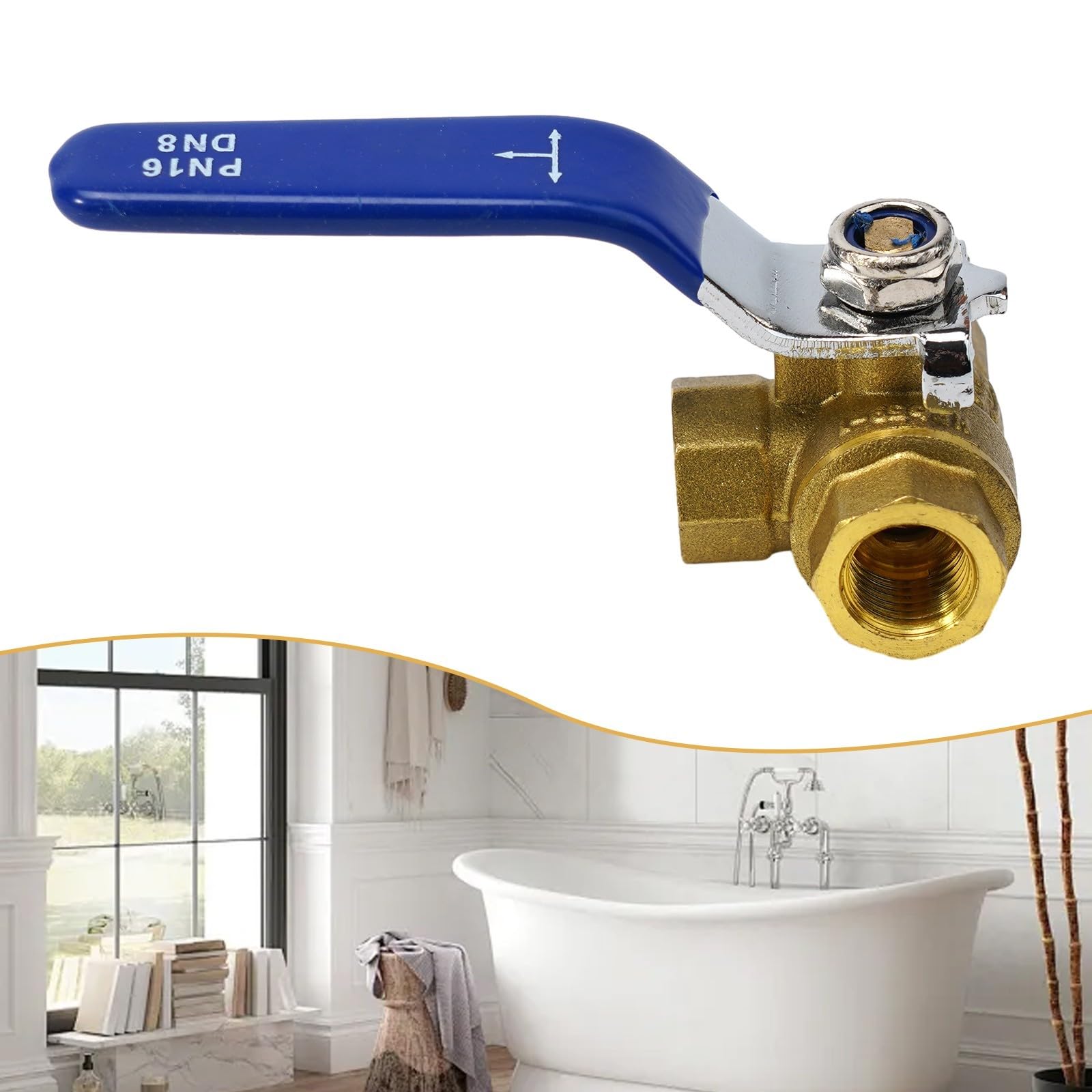 Y-Typ Kugelhahn Messing - Dreiwege-Ventil Für Gas, Wasser, Öl 8mm