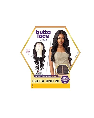 Miniatura 5 de Sensationnel Butta - Pelucas de encaje – Unidad 20 extra ancha de 5 pulgadas de profundidad, línea de cabello sintético previamente despuntada, sin