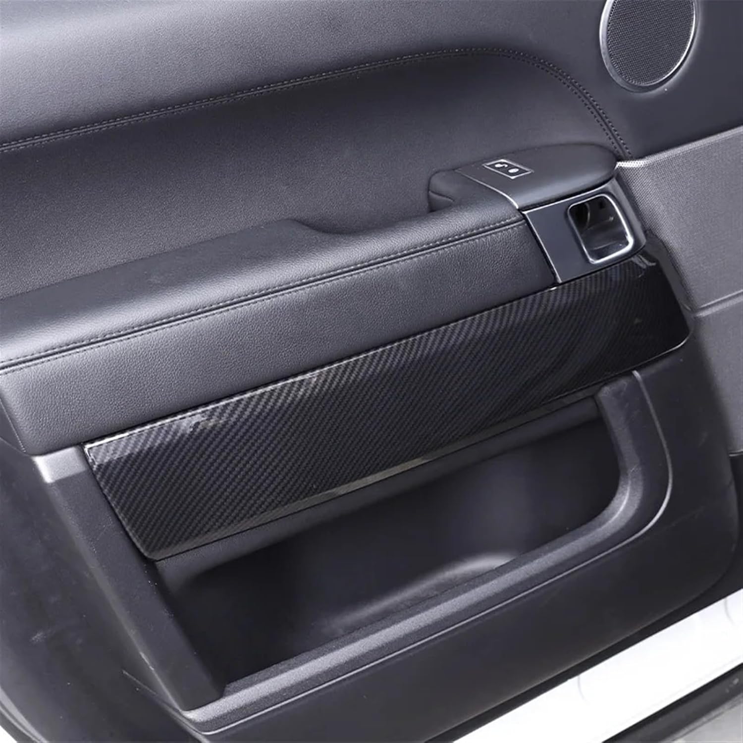 for Land ro-ver Range Sport 2014-2020 ABS Carbon Fiber Style Car Inner Door Decoration Cover Sticker Accessories(Carbon Fiber)